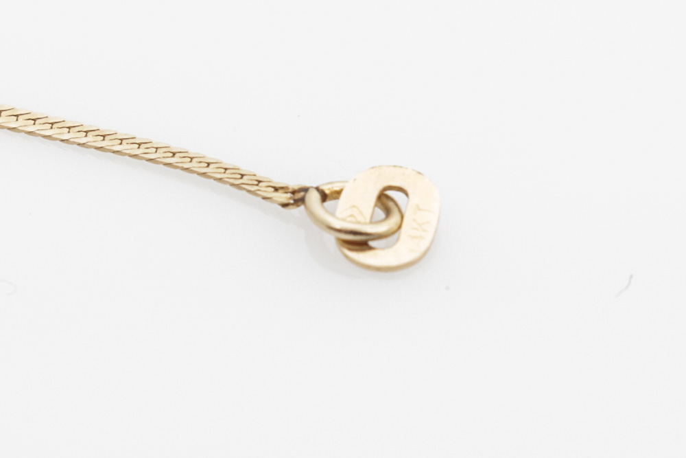 14K Yellow Gold and Cubic Zirconia Bracelet