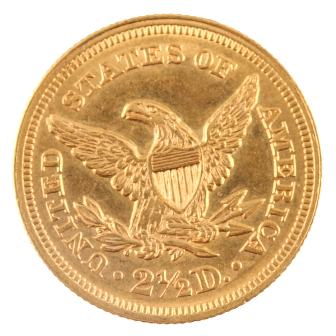 1857 Liberty Head Two-and-a-Half Dollar Gold Coin