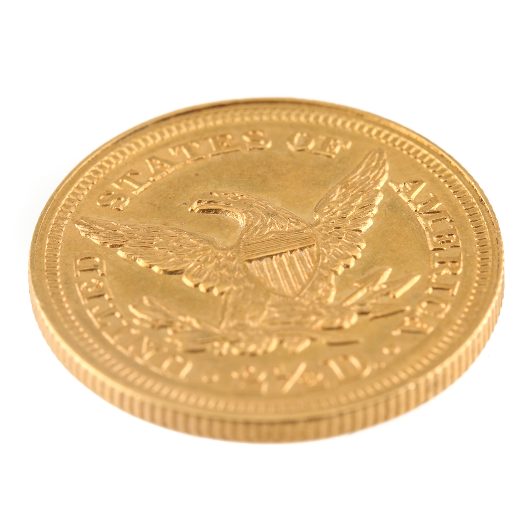 1857 Liberty Head Two-and-a-Half Dollar Gold Coin