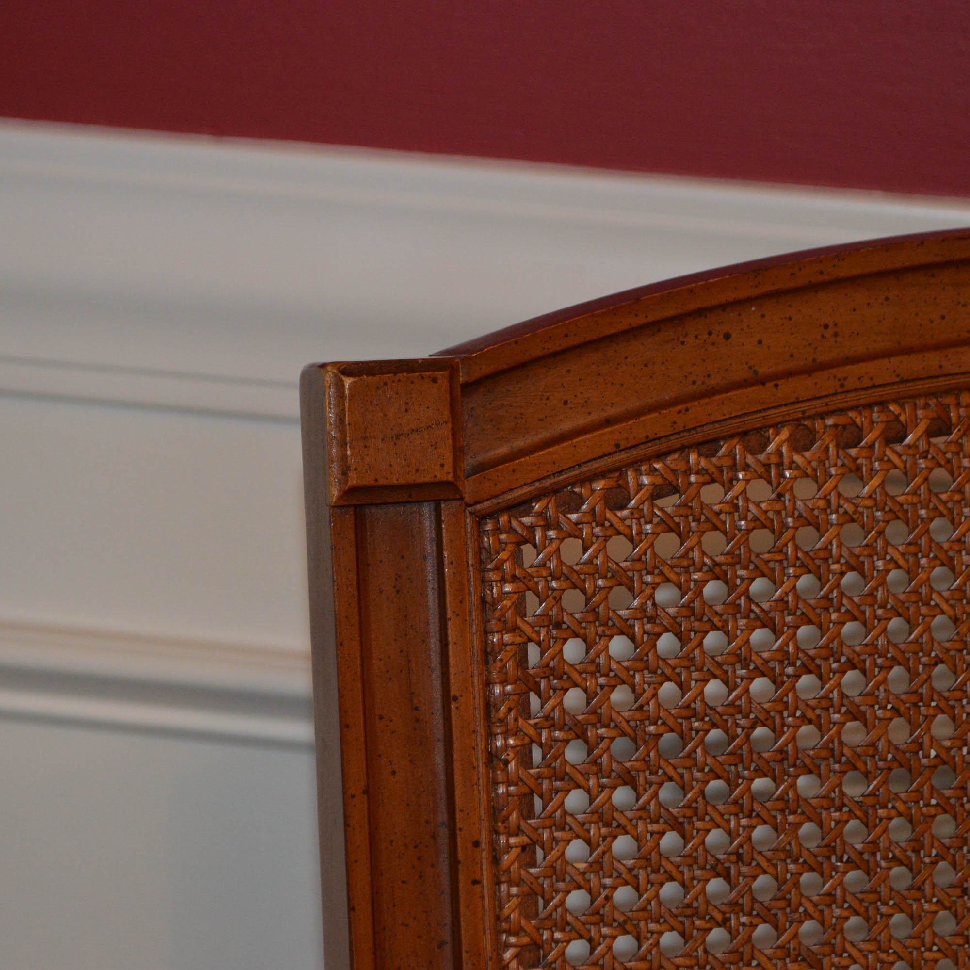 French Louis XVI Style Cane Back Dining Chairs by Henredon