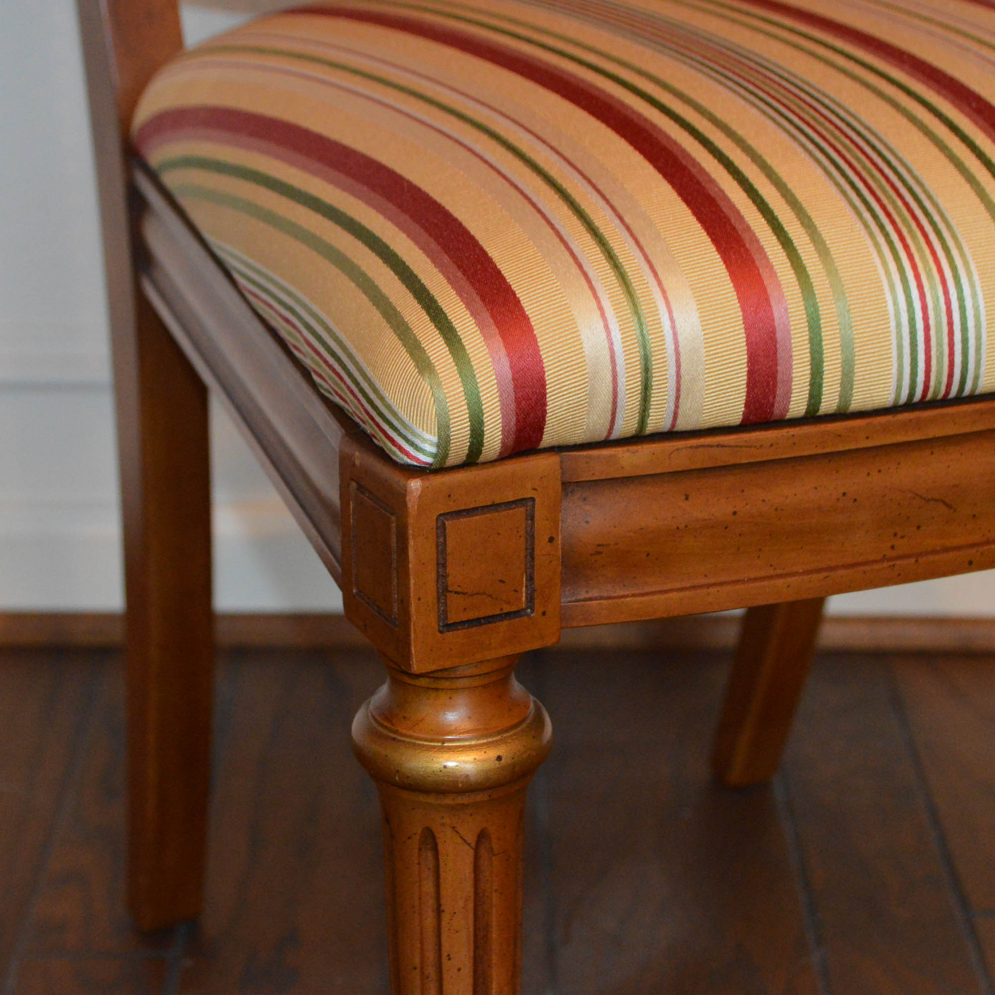 French Louis XVI Style Cane Back Dining Chairs by Henredon