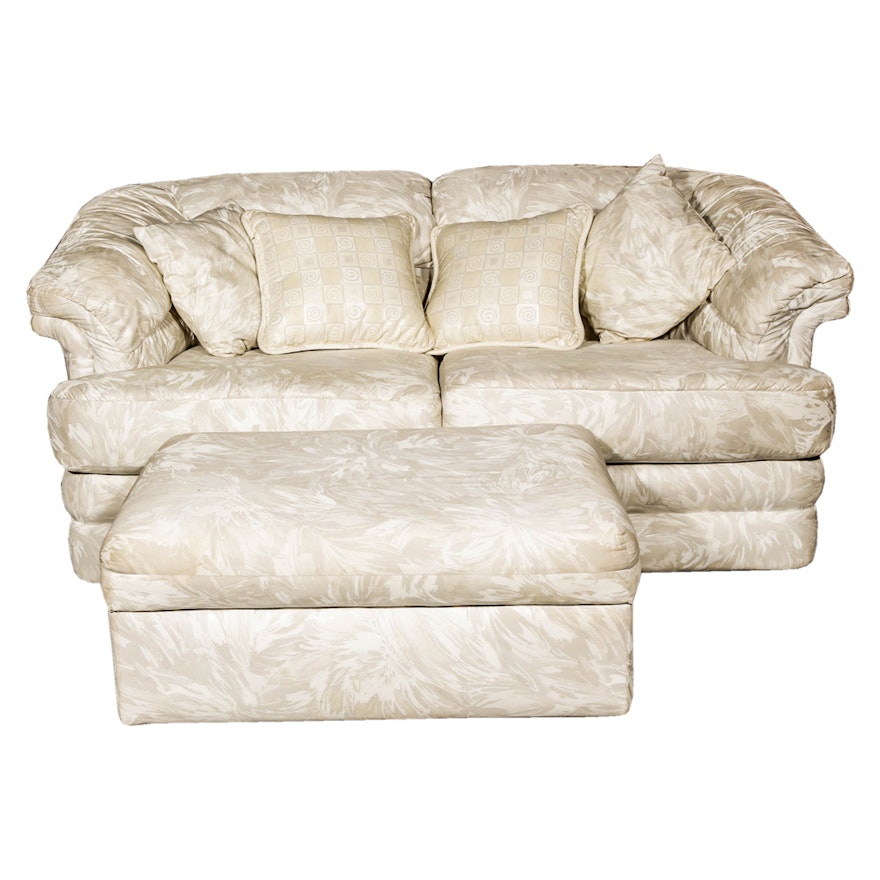 Upholstered Sofa and Ottoman by Regency Manor