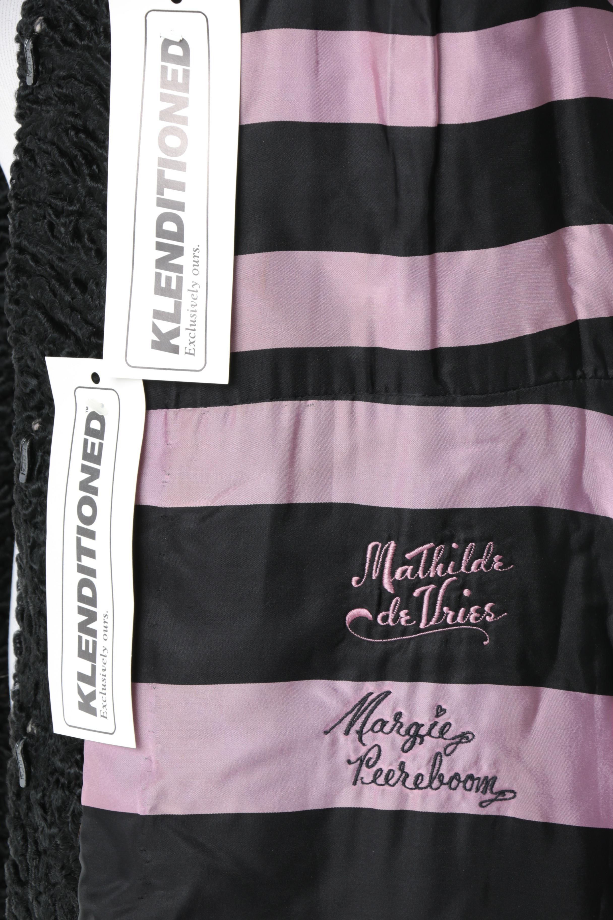 Vintage Saks Black Persian Lamb Fur Coat