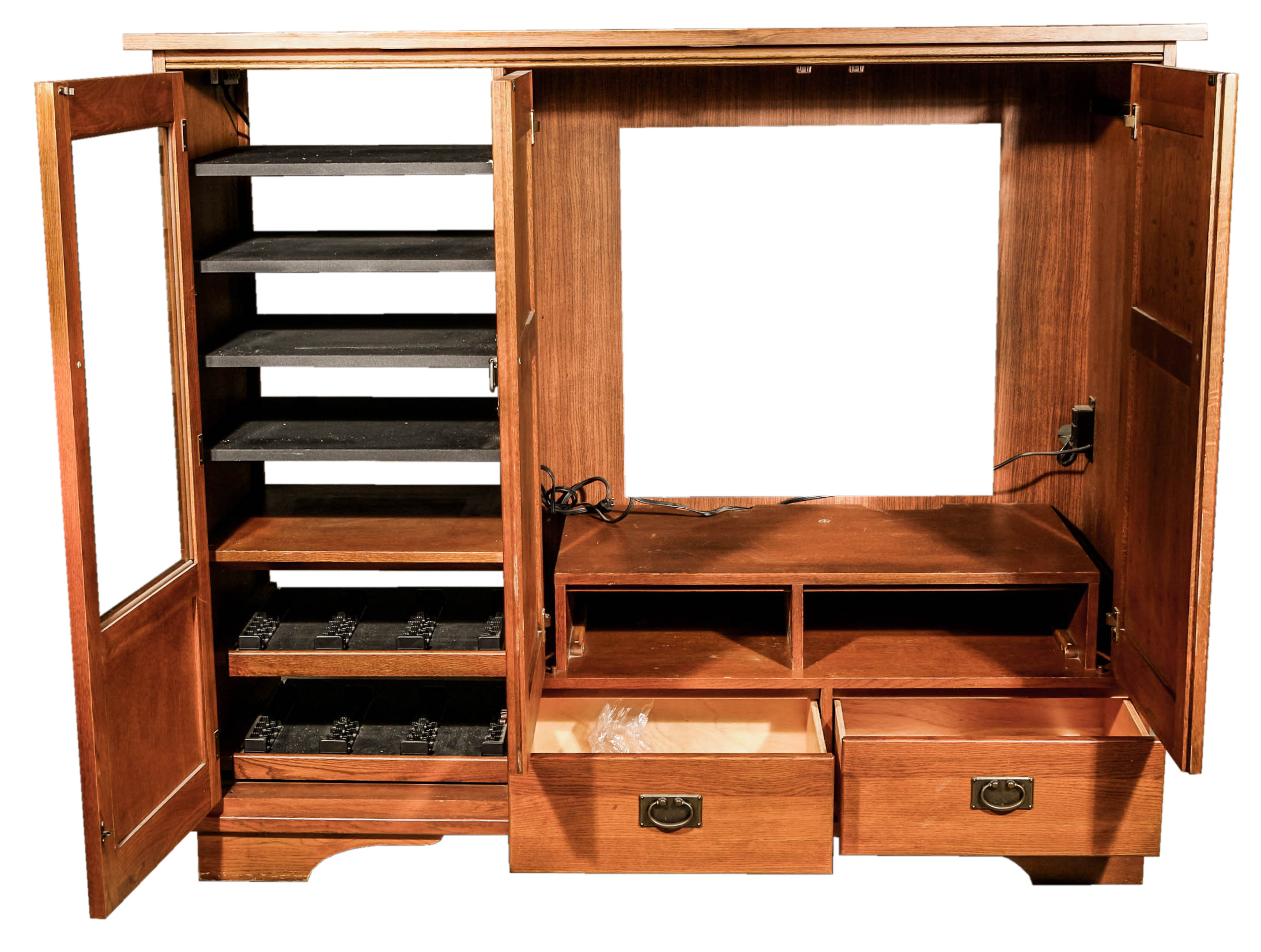 Mission Style Entertainment Center Cabinet by Hooker Furniture Co.