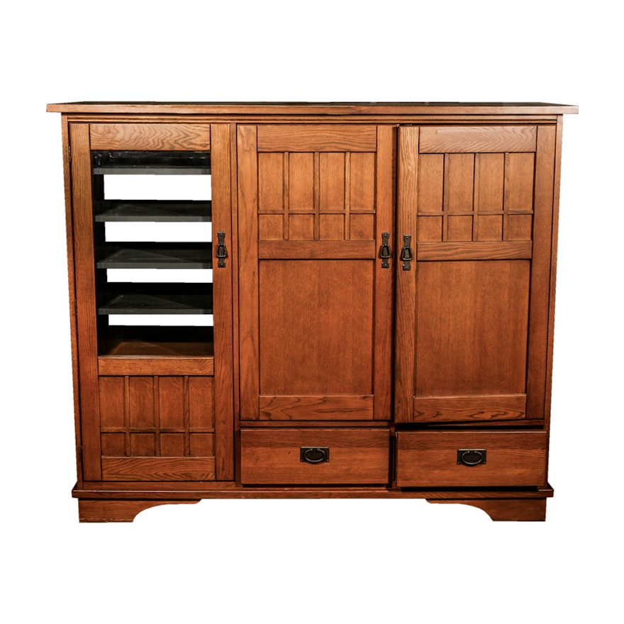 Mission Style Entertainment Center Cabinet by Hooker Furniture Co.