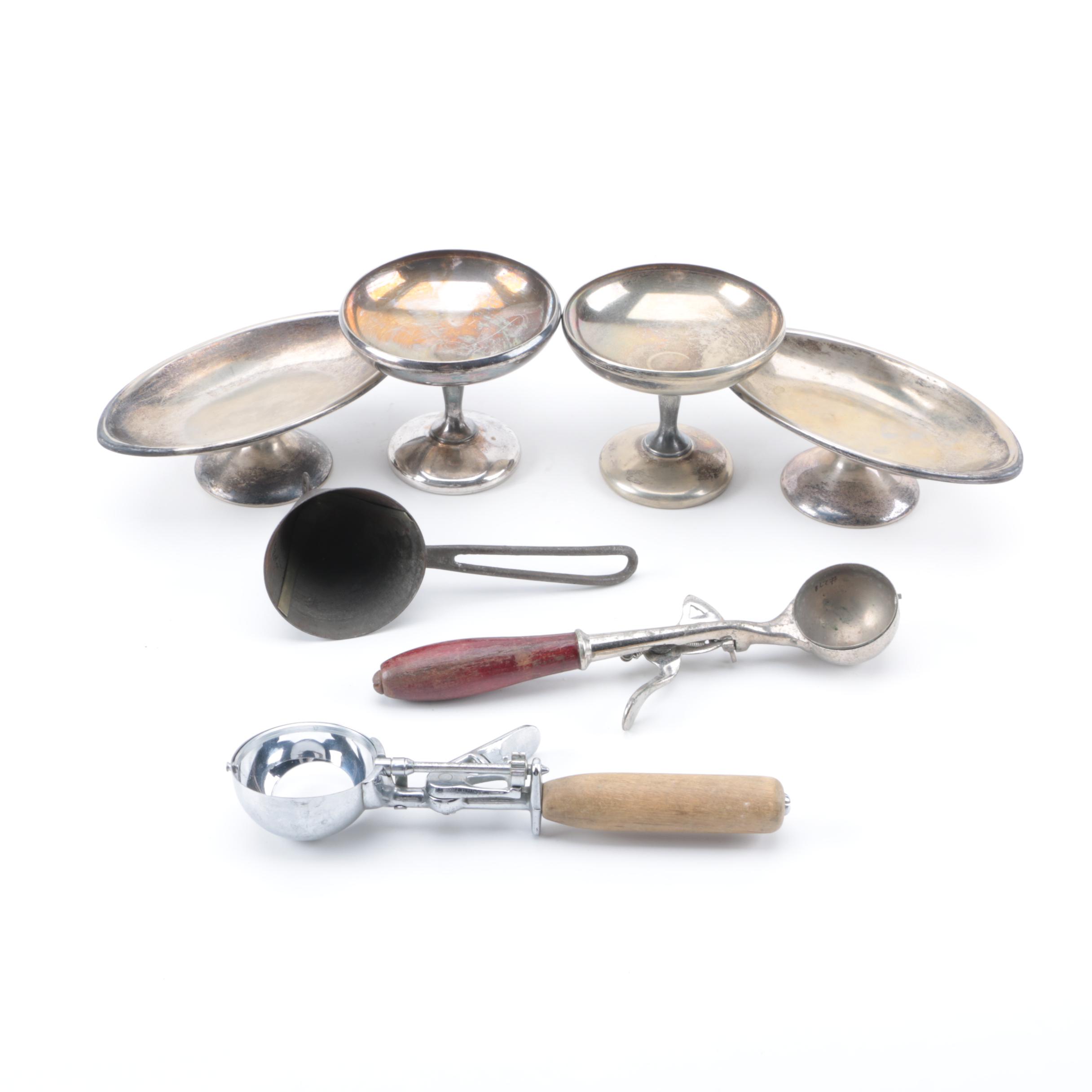 Benedict "Indestructo" Dessert Footed Dishes with Ice Cream Scoopers