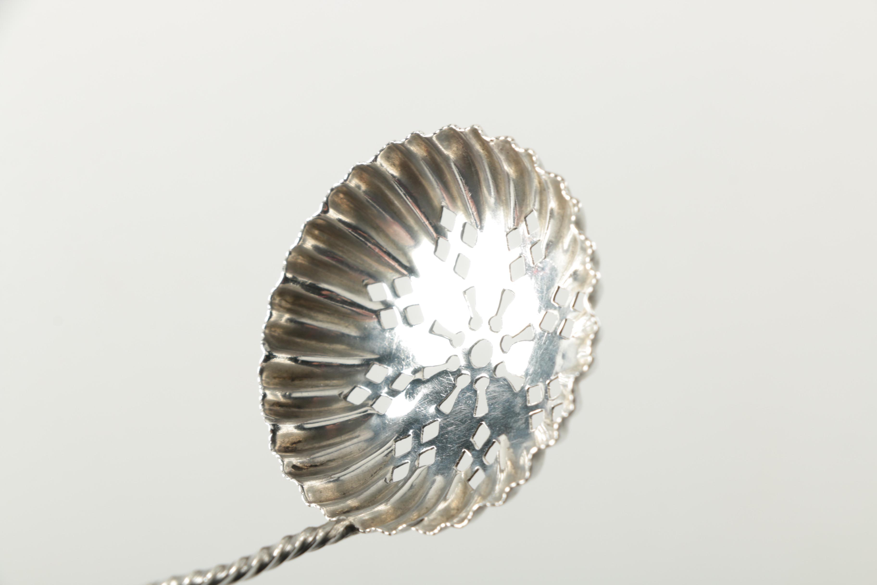 1896 Birmingham Henry Williamson Ltd. Sterling Silver Sugar Sifter Spoon