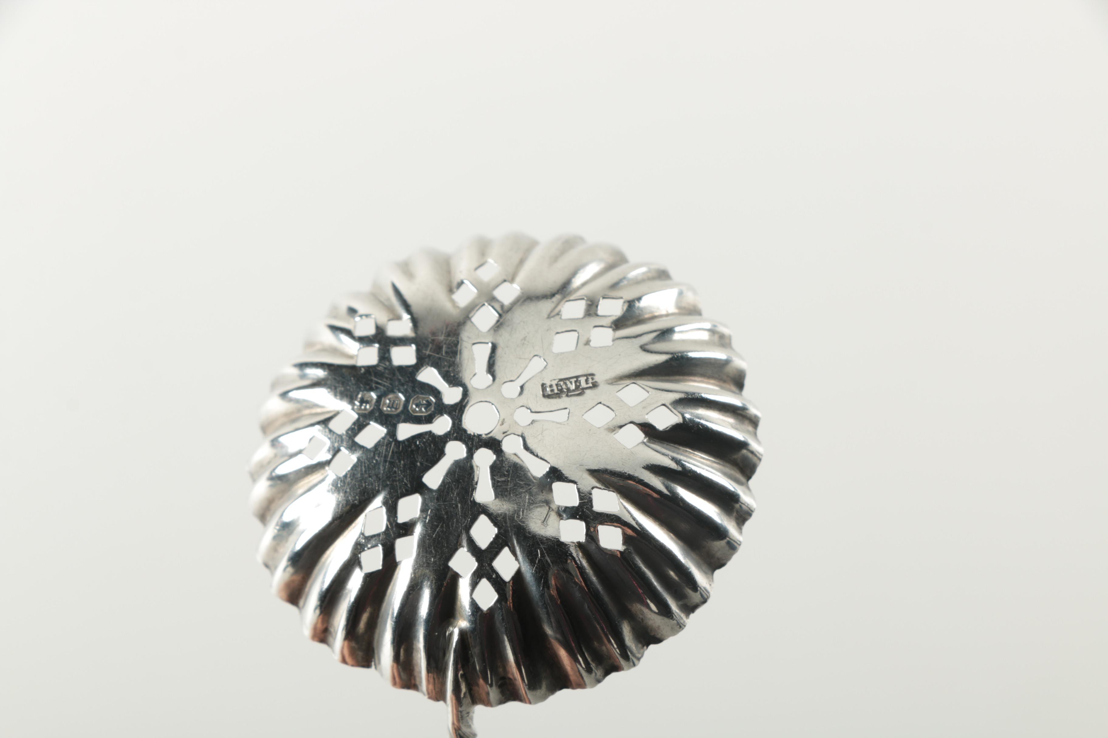 1896 Birmingham Henry Williamson Ltd. Sterling Silver Sugar Sifter Spoon