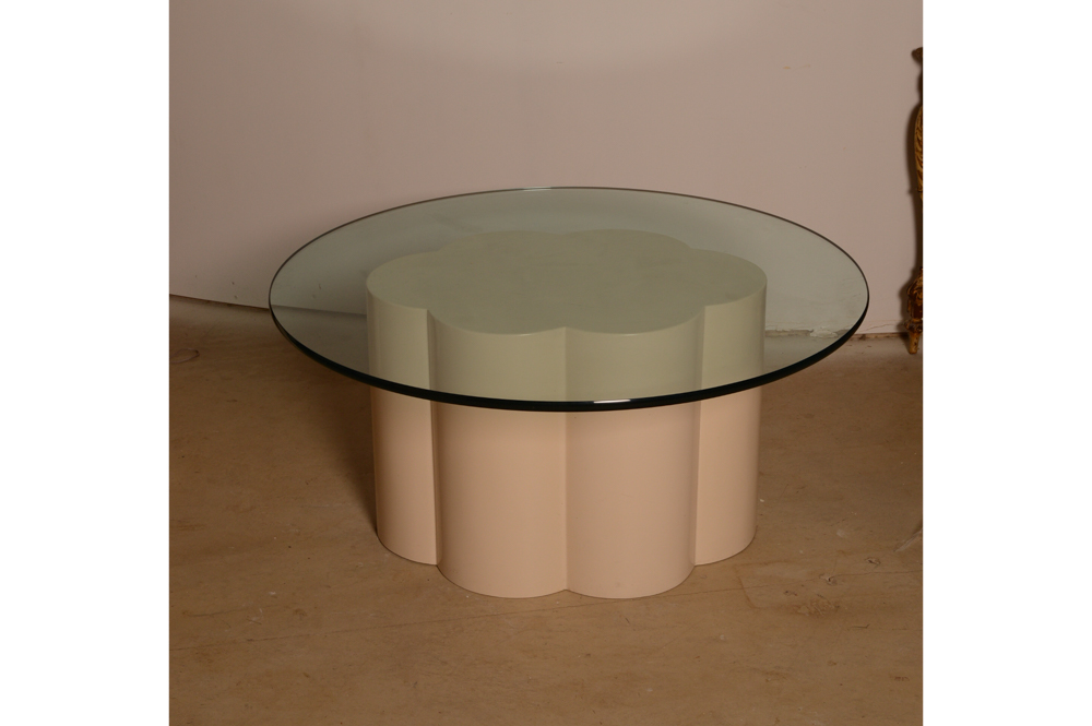 Modern Style Glass Topped Coffee Table