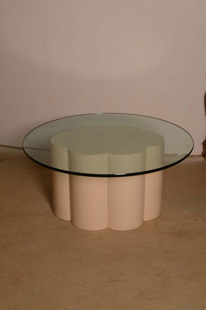 Modern Style Glass Topped Coffee Table