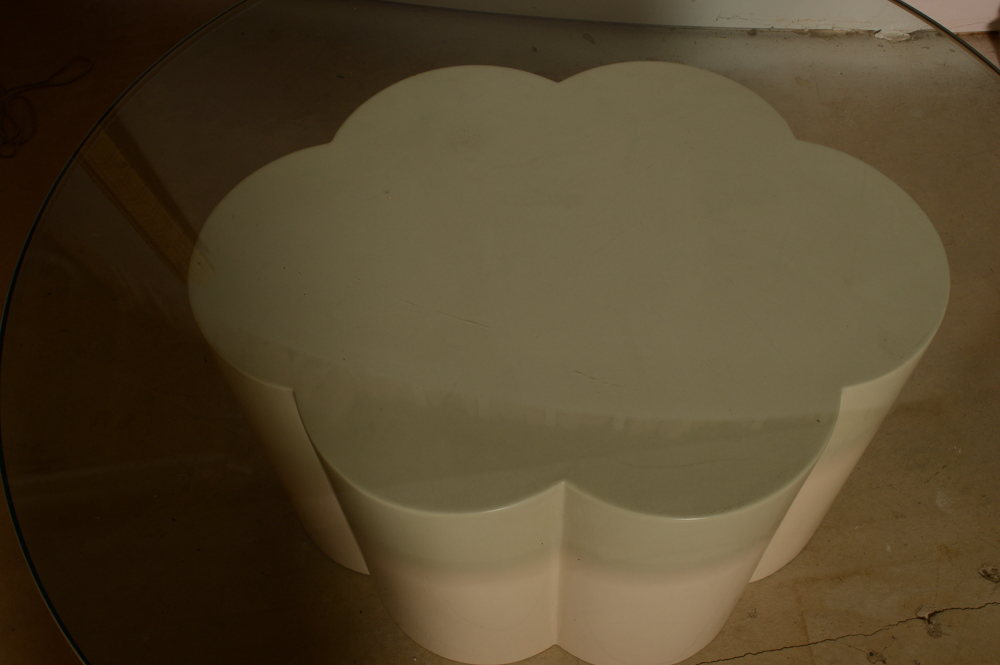 Modern Style Glass Topped Coffee Table