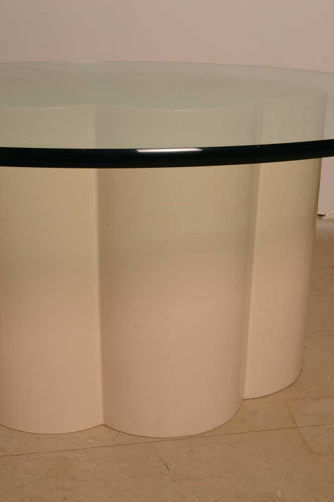 Modern Style Glass Topped Coffee Table