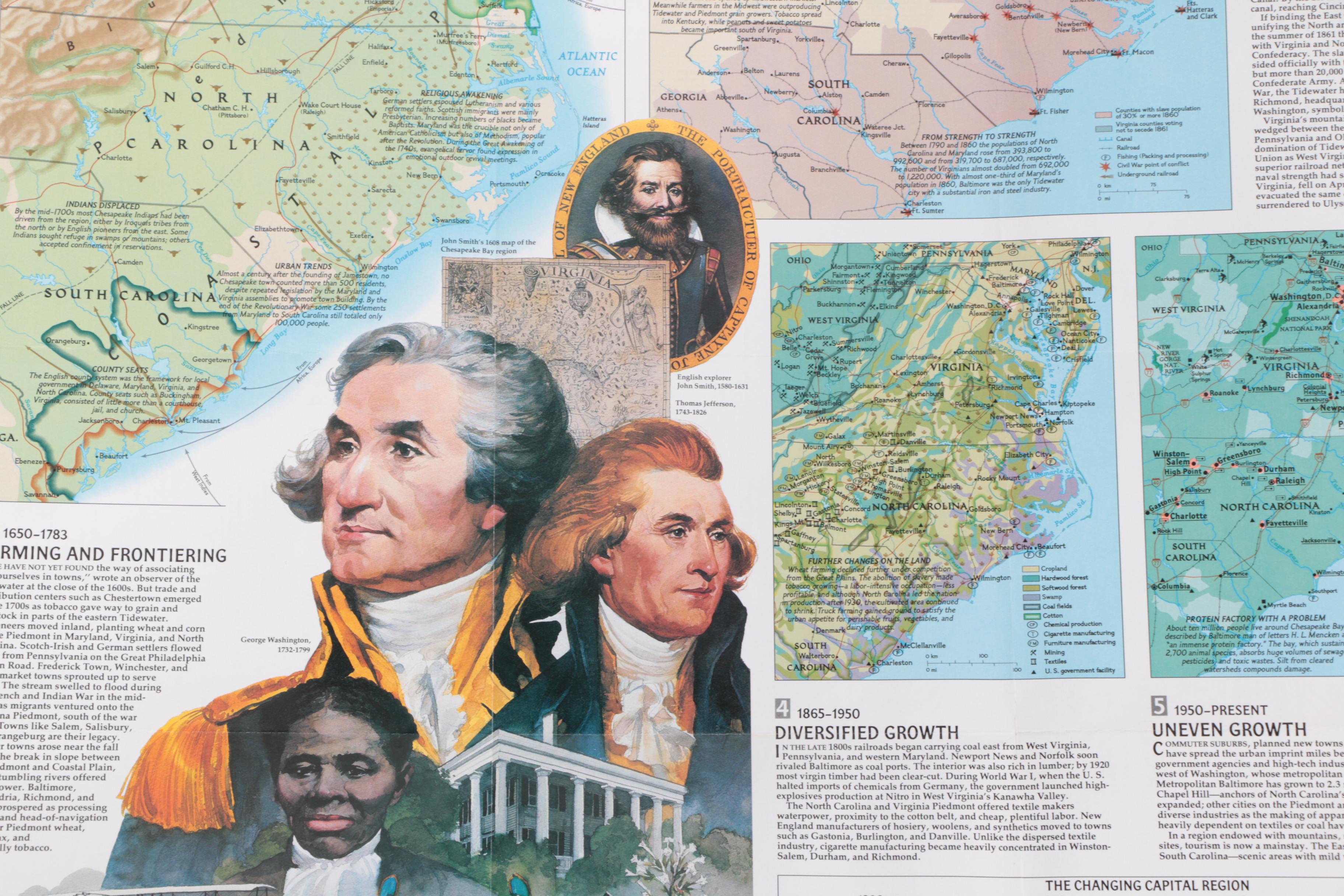 Assortment of Eight National Geographic Print Maps