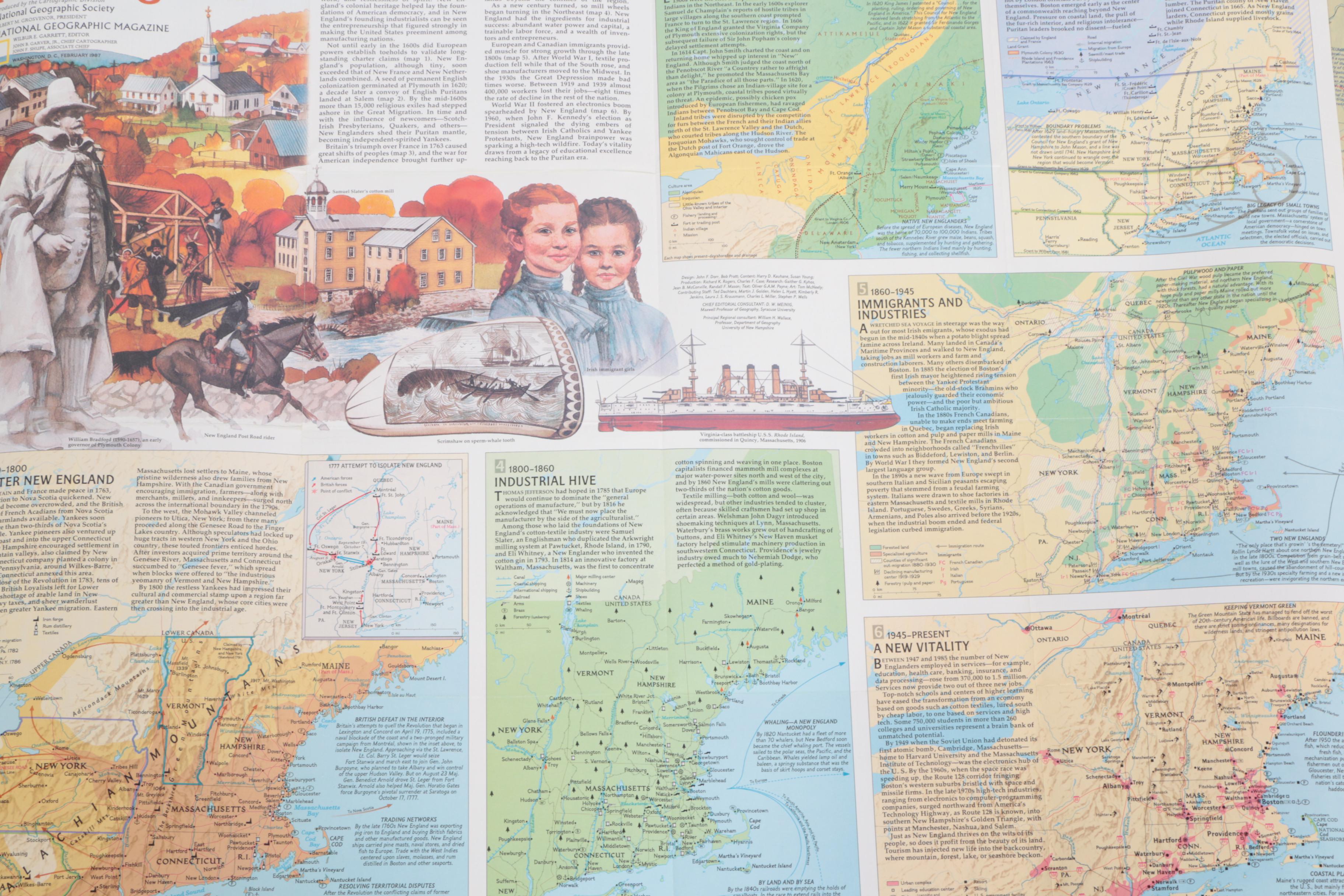 Assortment of Eight National Geographic Print Maps