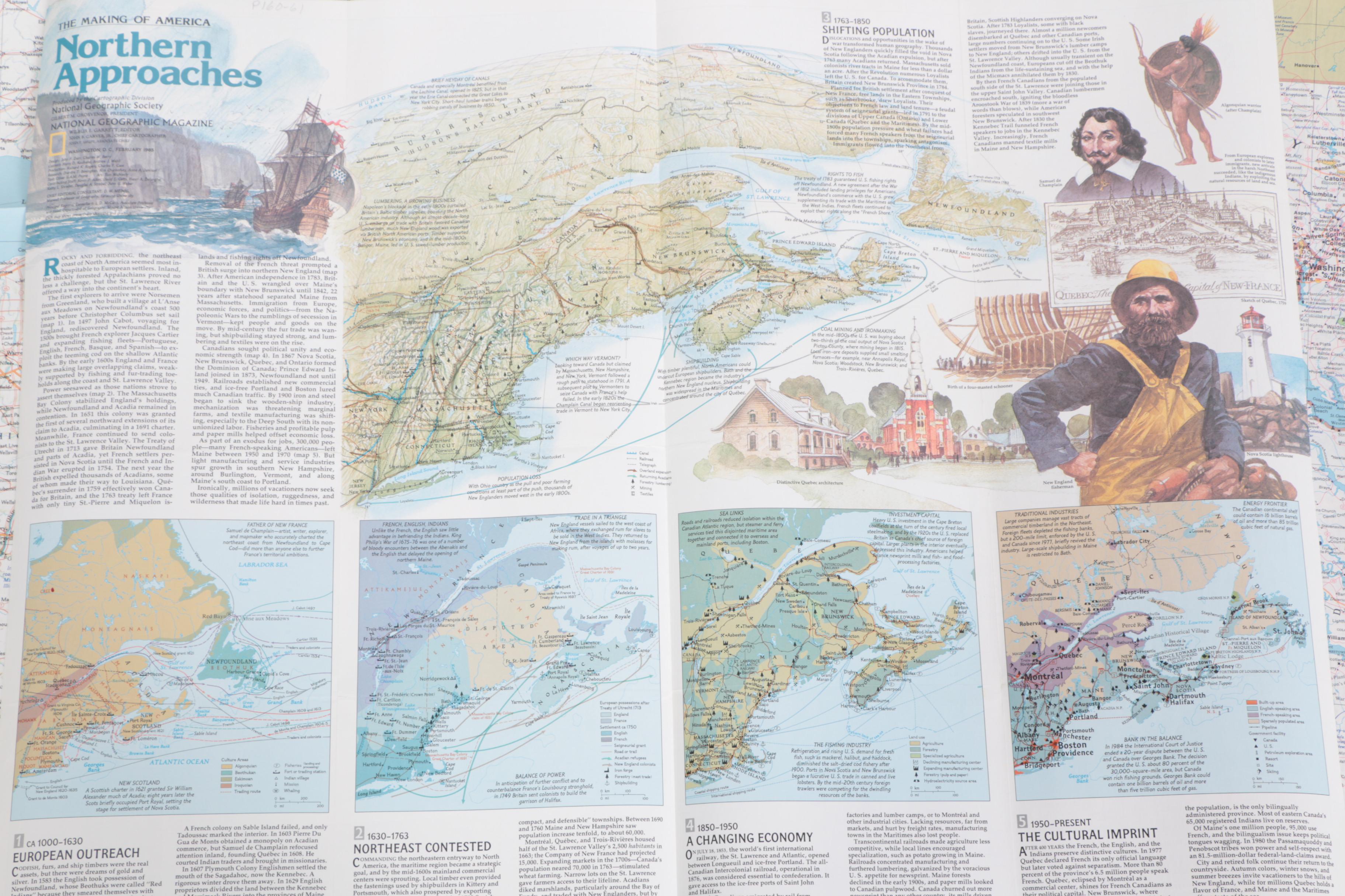 Assortment of Eight National Geographic Print Maps