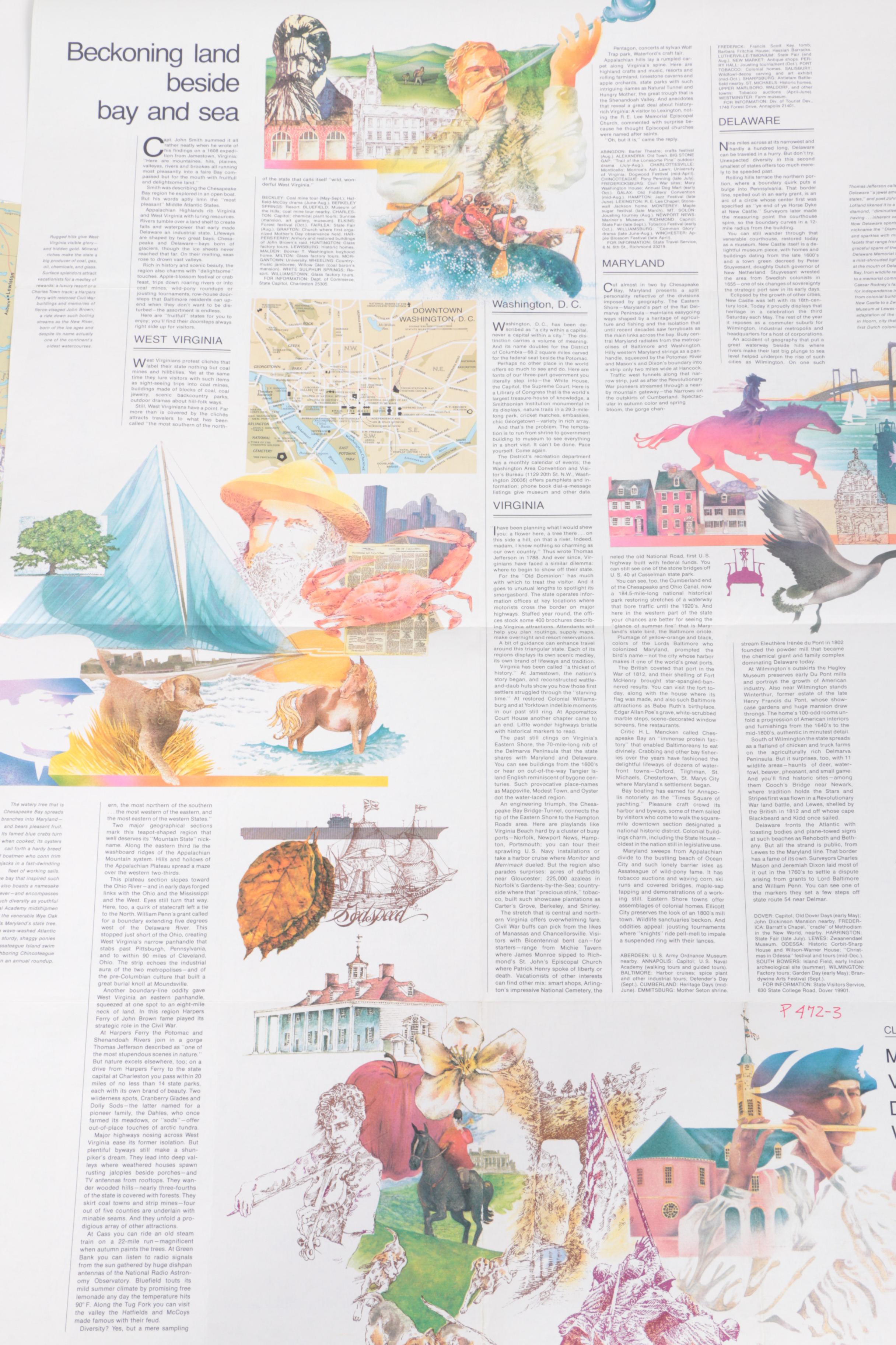 Assortment of Eight National Geographic Print Maps