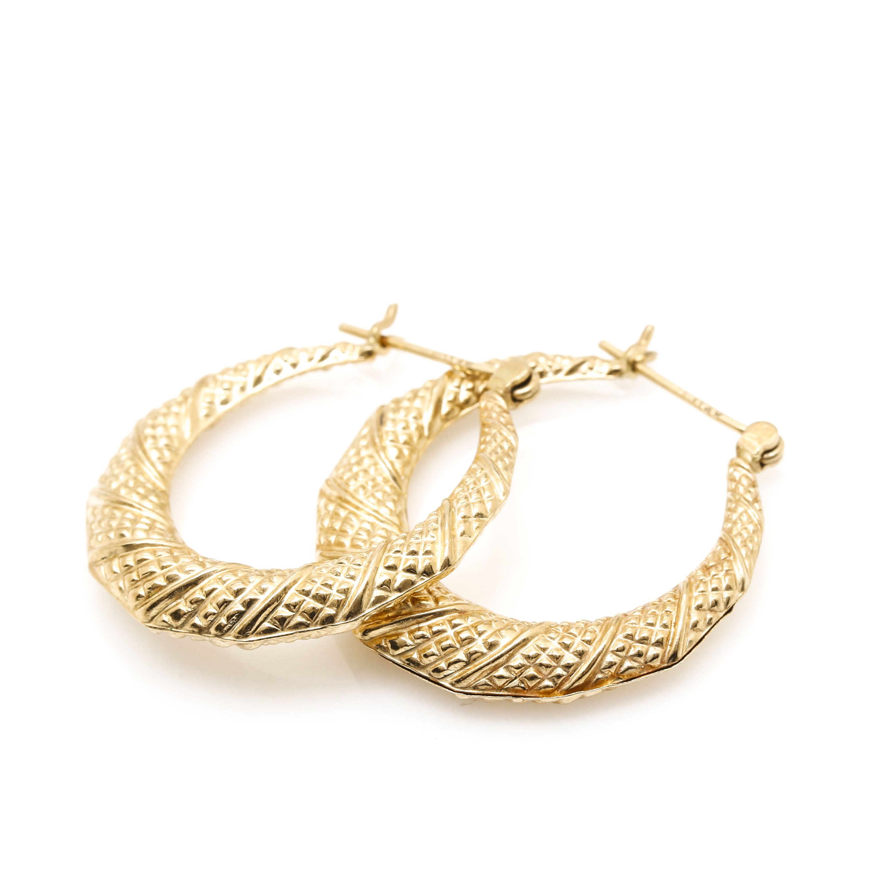 14K Yellow Gold Hoop Earrings