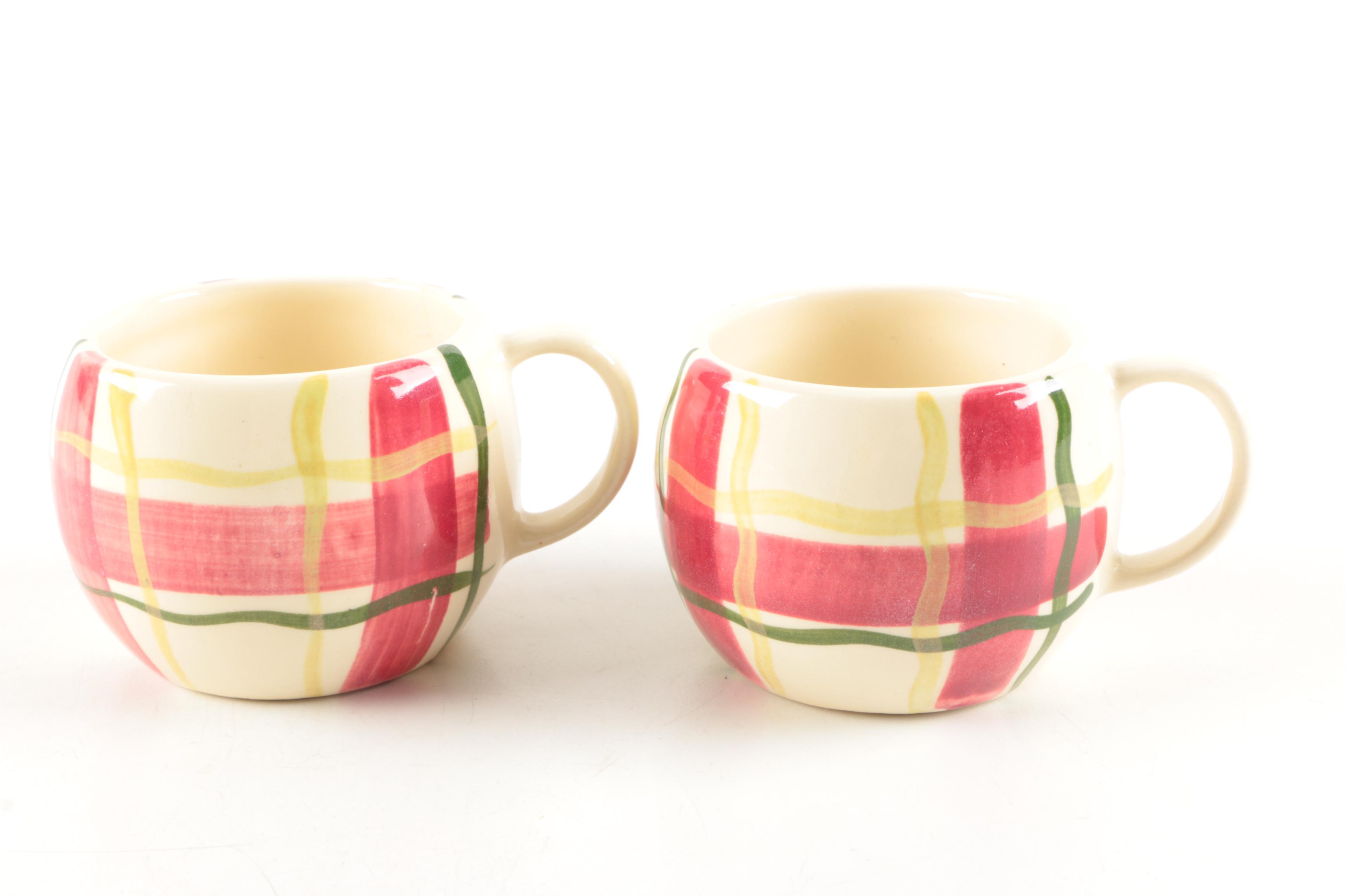 Pair of Vintage Ceramic Teacups and Saucers