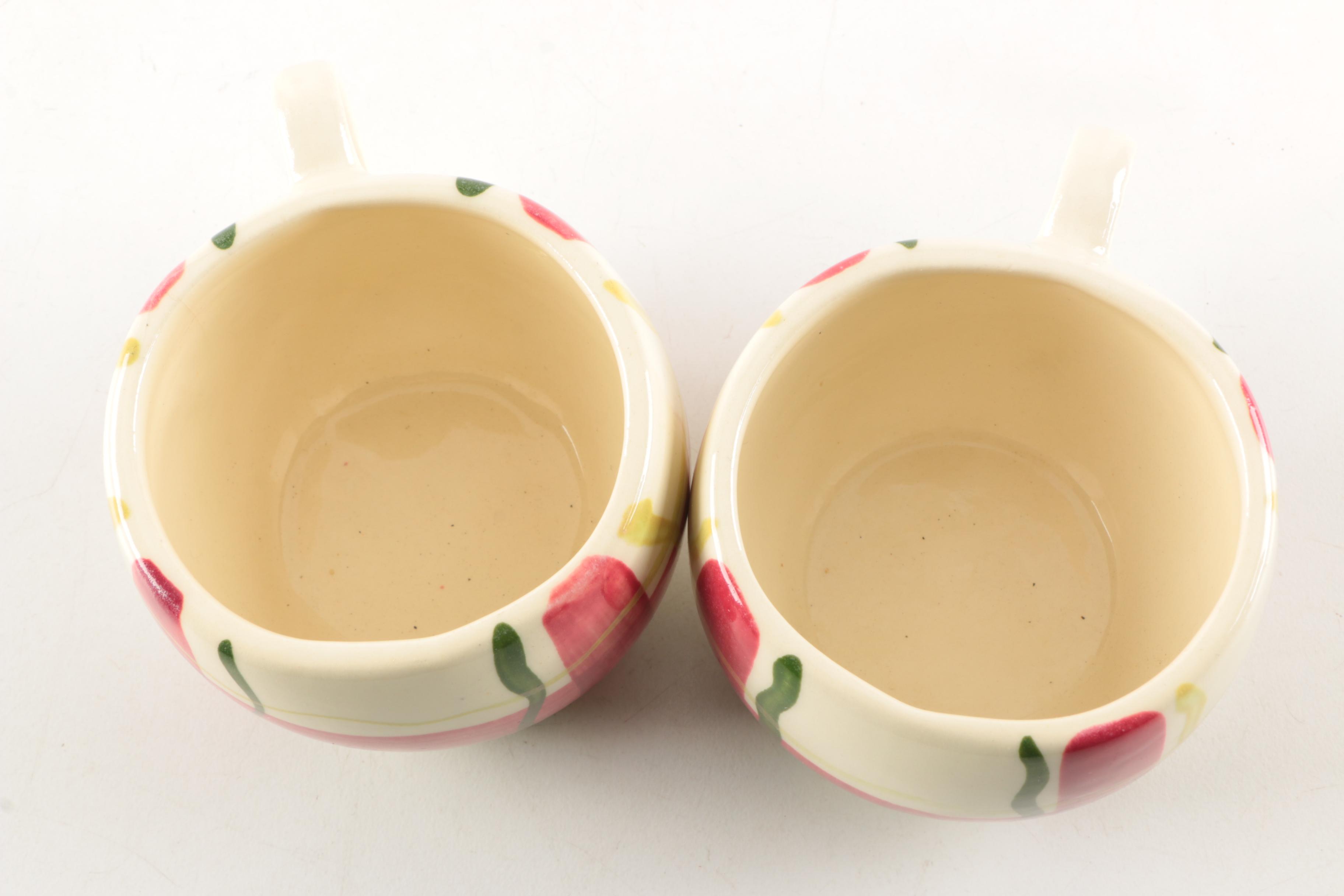 Pair of Vintage Ceramic Teacups and Saucers
