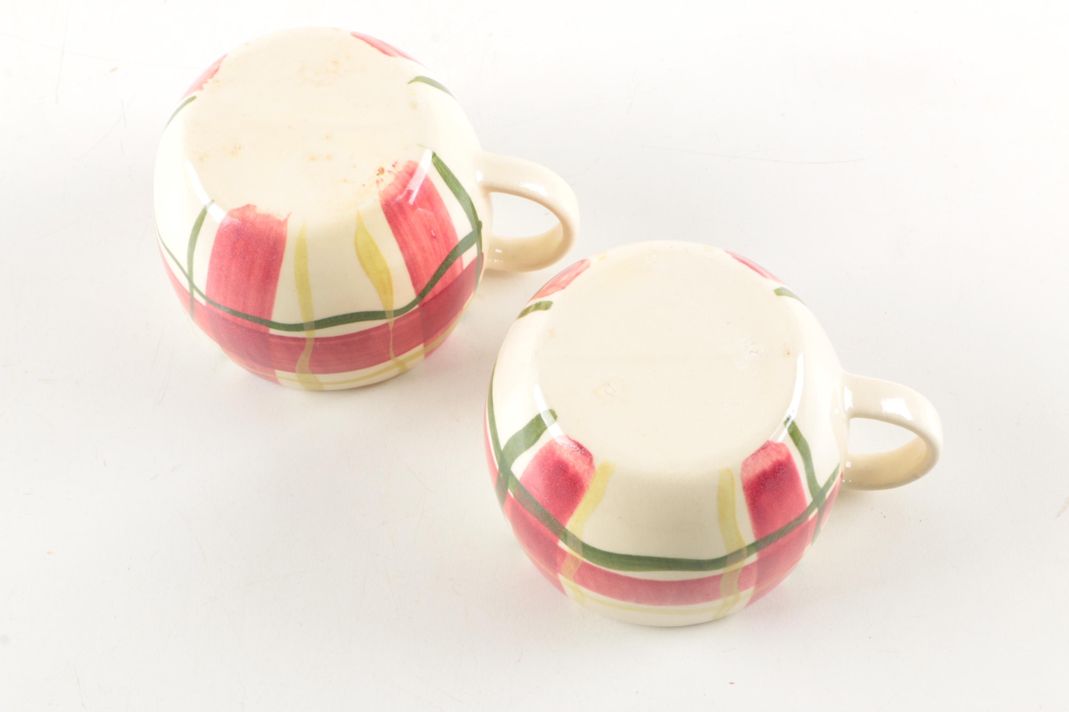 Pair of Vintage Ceramic Teacups and Saucers