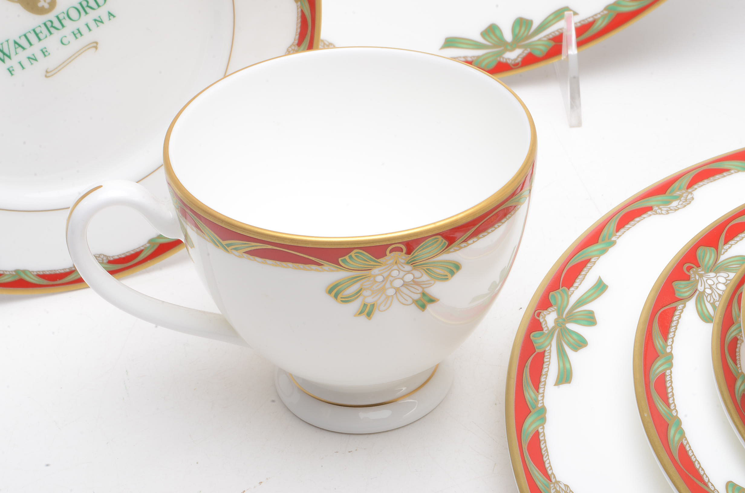 Waterford "Holiday Ribbons" China Place Setting for Two