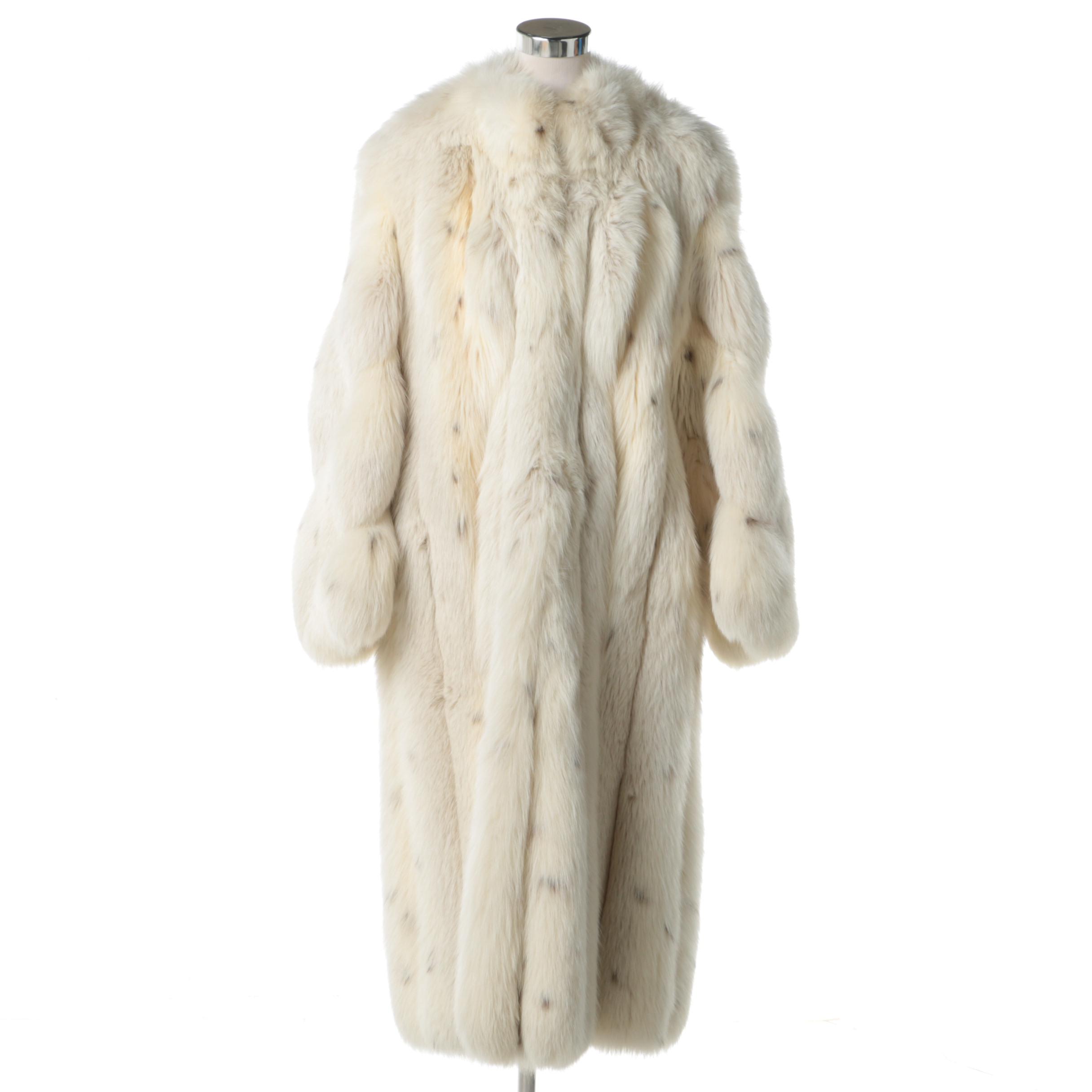 1980s Vintage Anna Nateece Original Luxurious Natural Eurasian Lynx Fur Coat