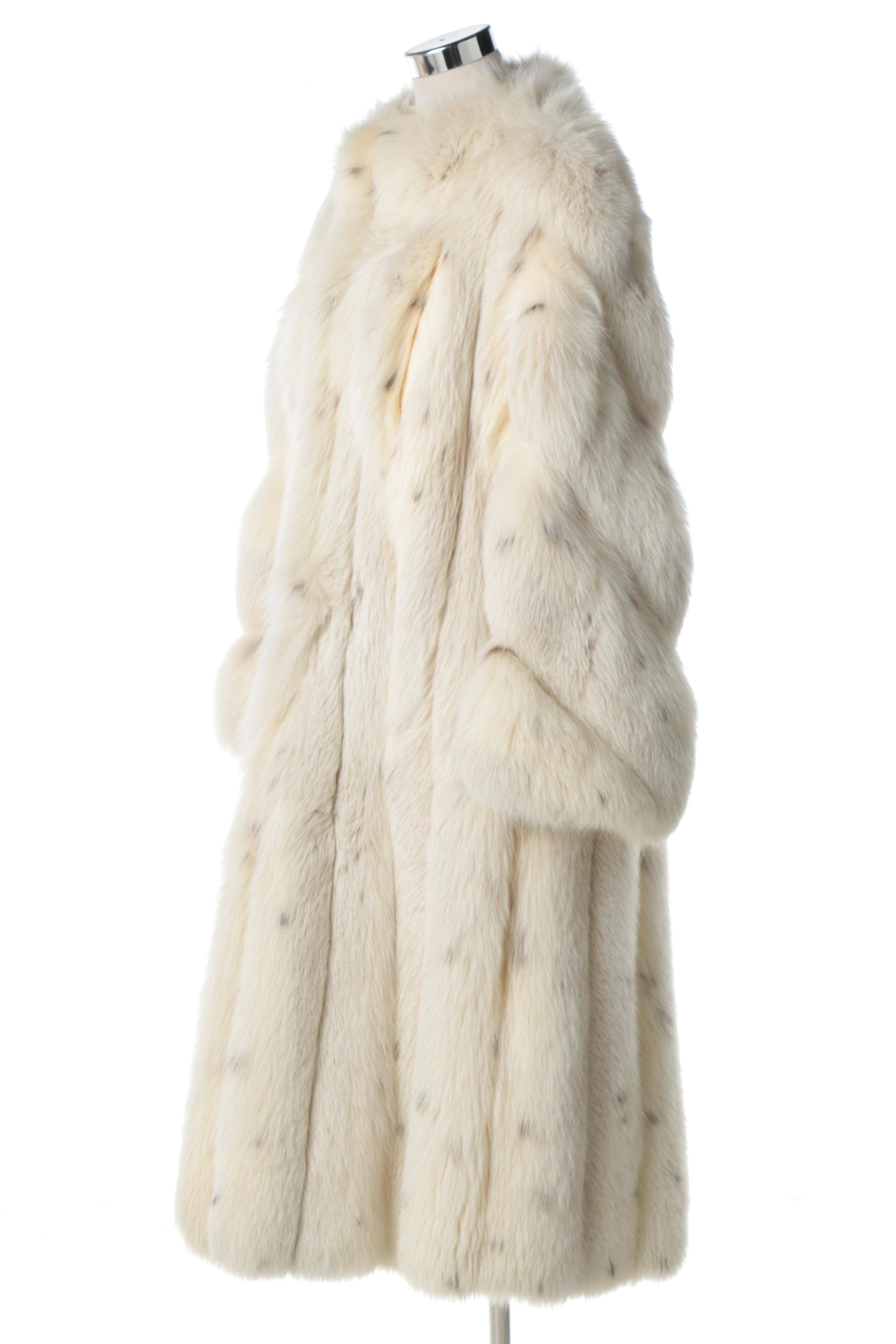 1980s Vintage Anna Nateece Original Luxurious Natural Eurasian Lynx Fur Coat