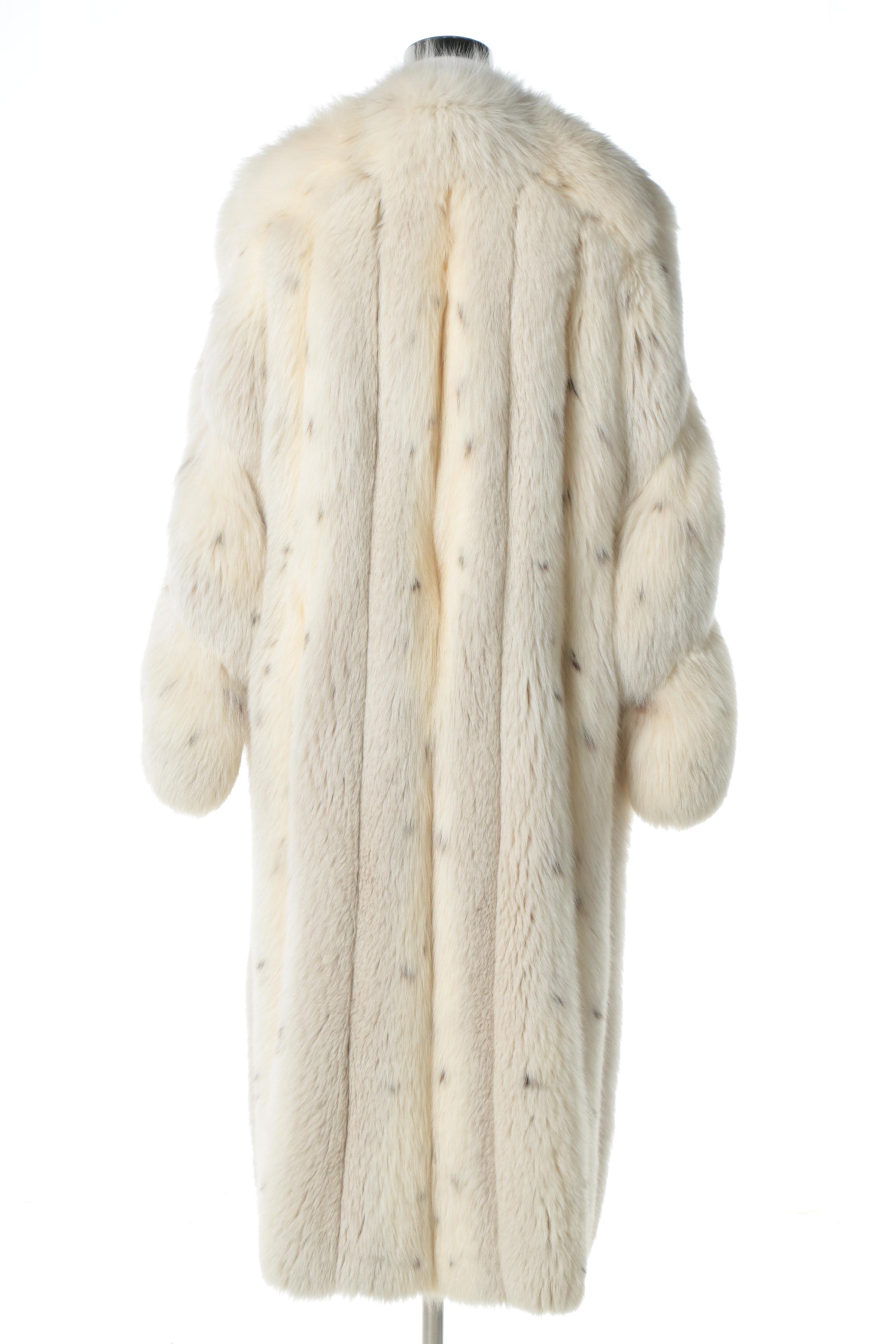 1980s Vintage Anna Nateece Original Luxurious Natural Eurasian Lynx Fur Coat