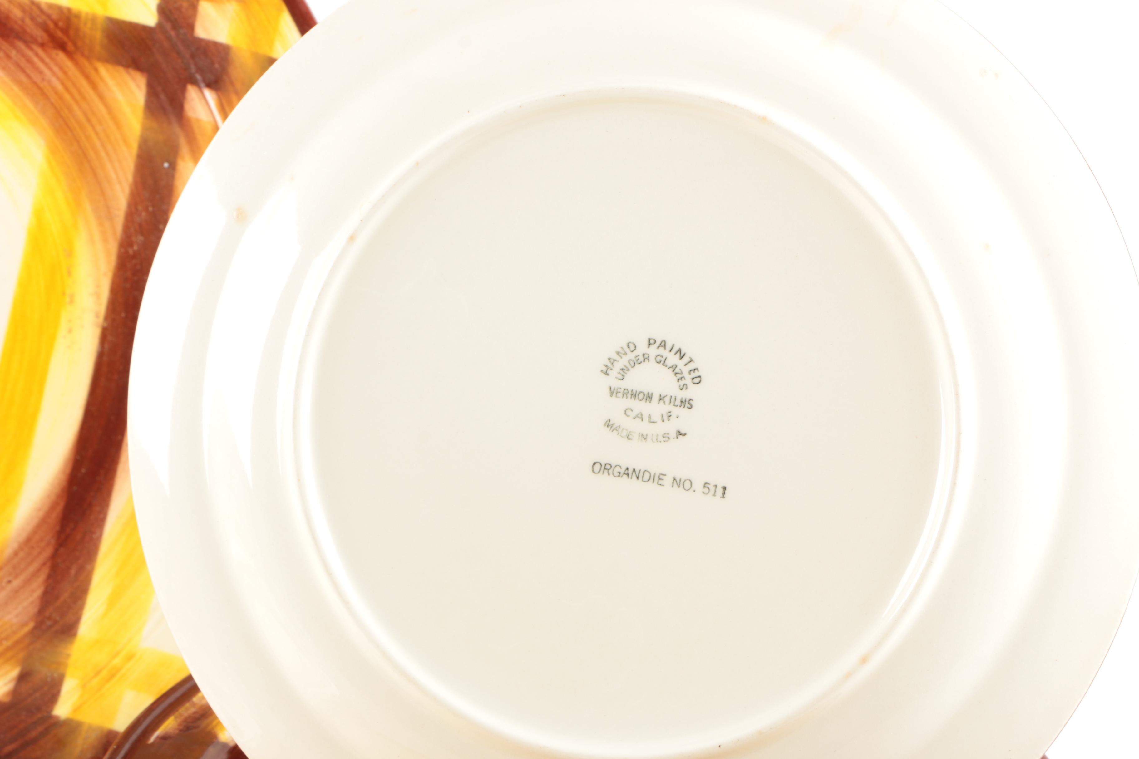 Vernon Kilns "Organdie" Tableware