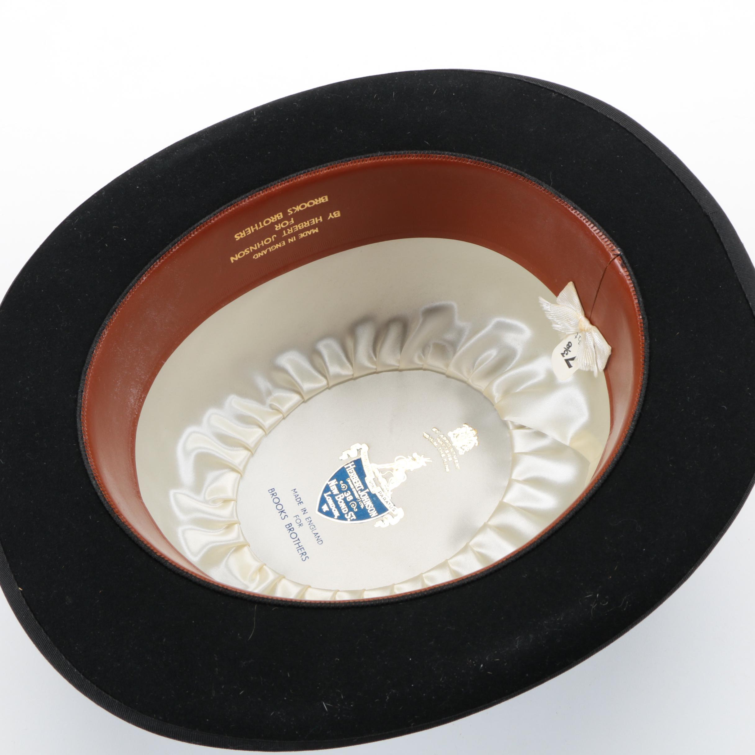 Men's Vintage Brooks Brothers Bowler Hat and Leather Gloves