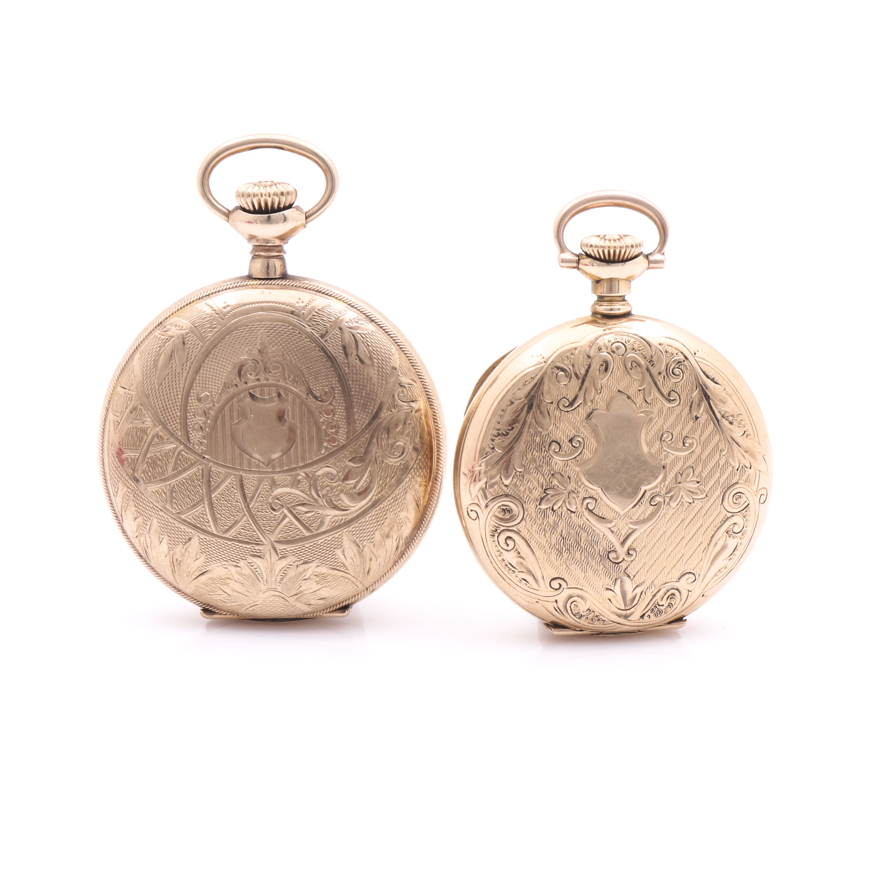 Antique Waltham and Hampden Gold Filled Pocket Watches