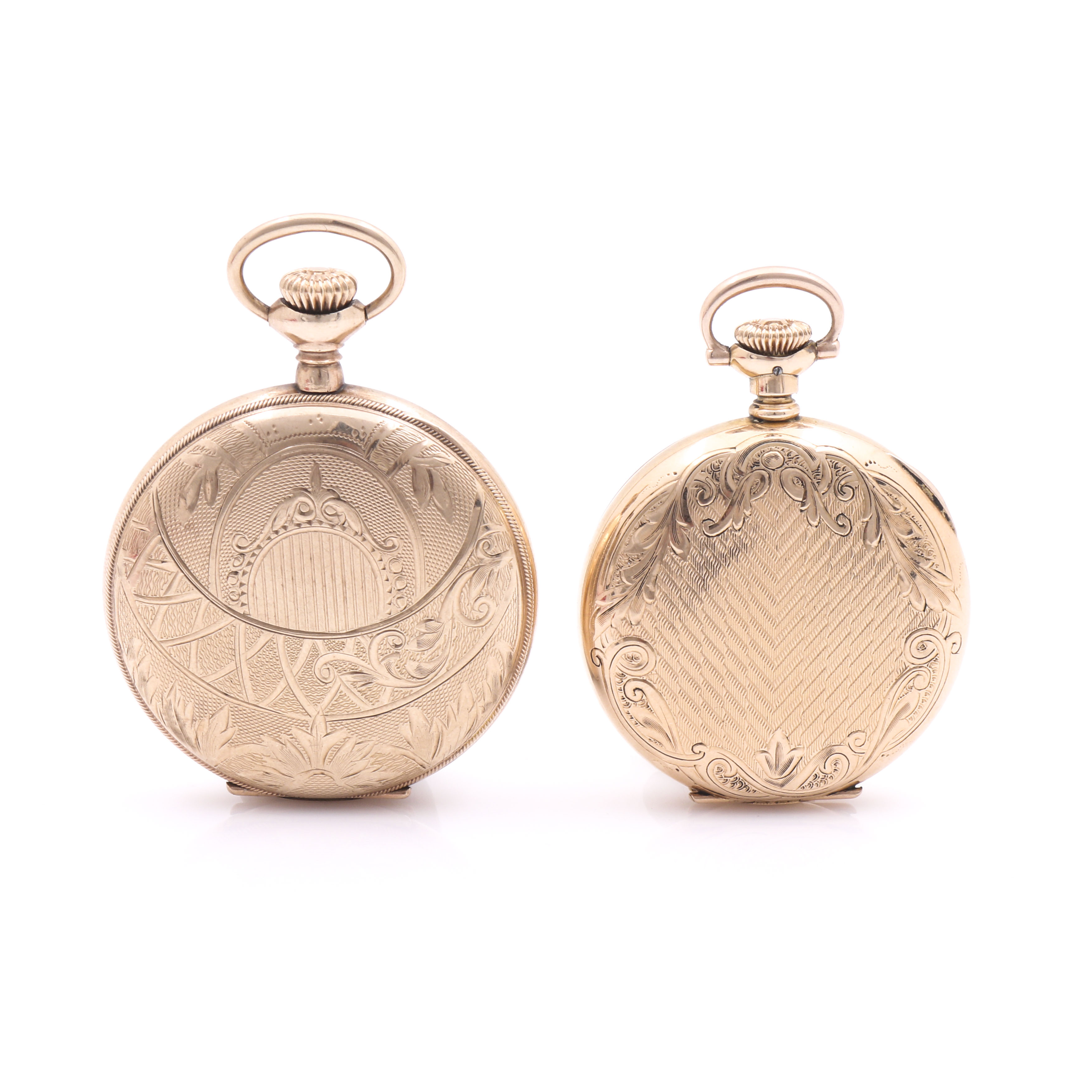 Antique Waltham and Hampden Gold Filled Pocket Watches