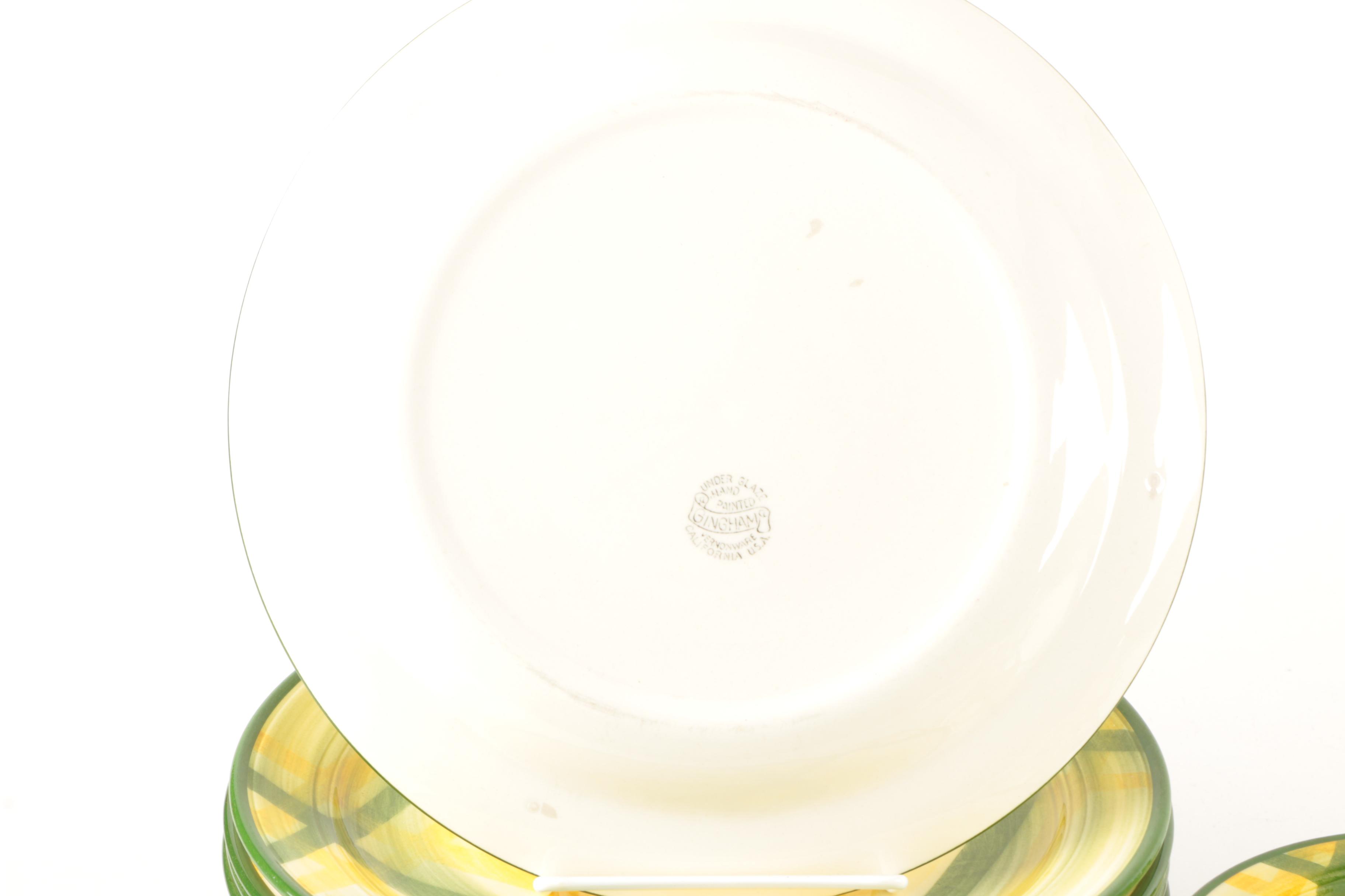 Vernonware "Gingham" Tableware