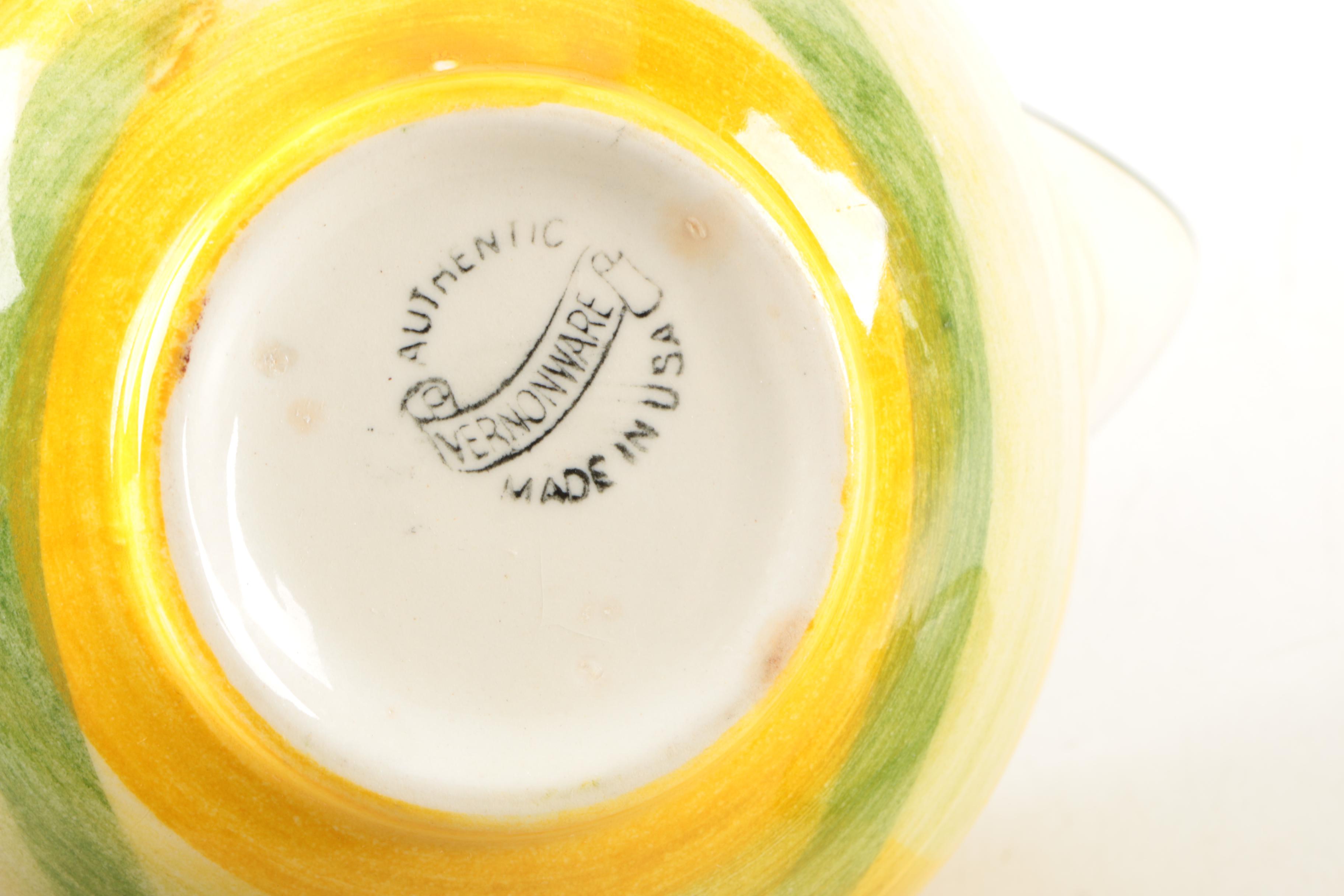 Vernonware "Gingham" Tableware