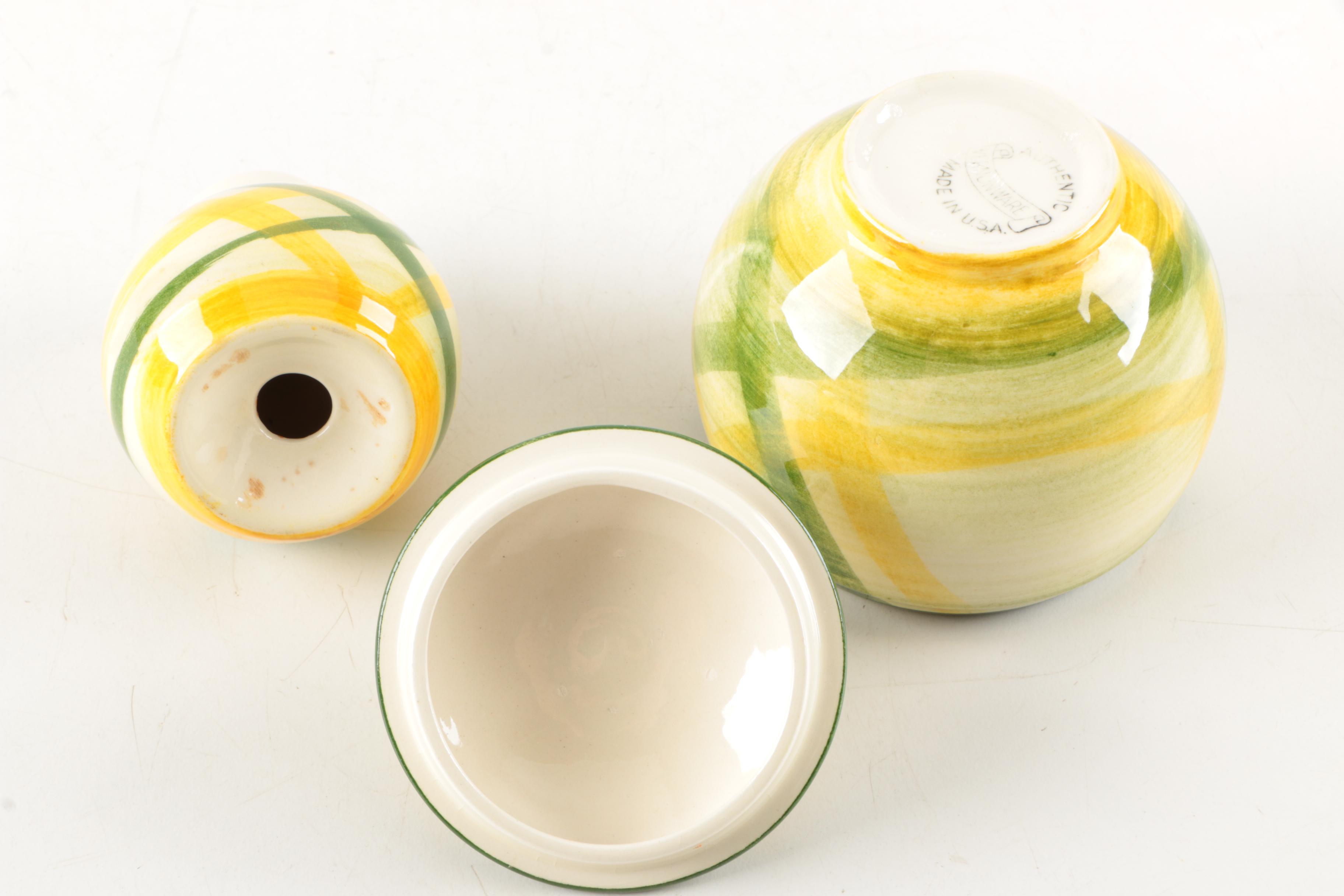 Vernonware "Gingham" Tableware