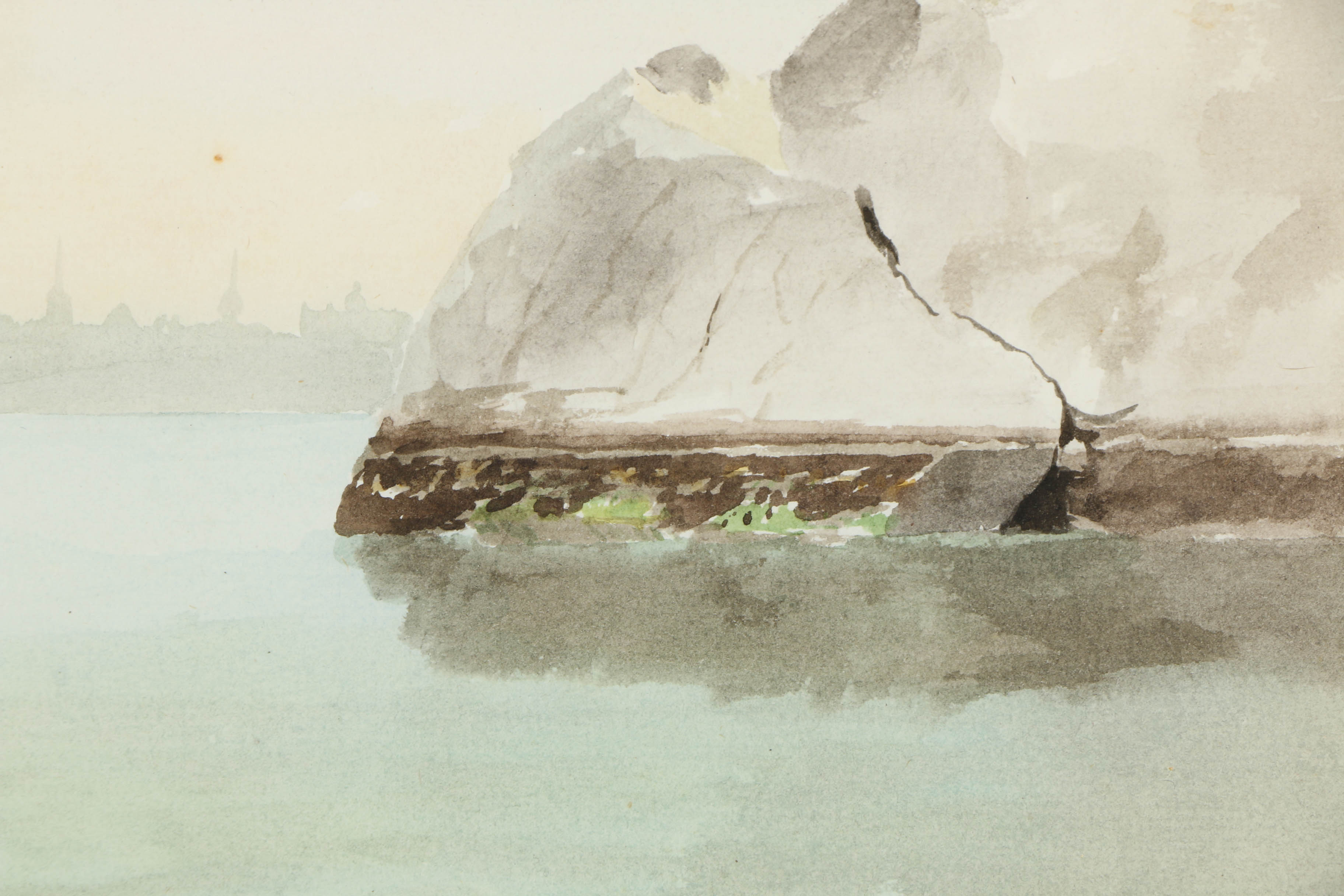 Charles D. Brownell Watercolor Painting on Paper "Brenton's Cove"