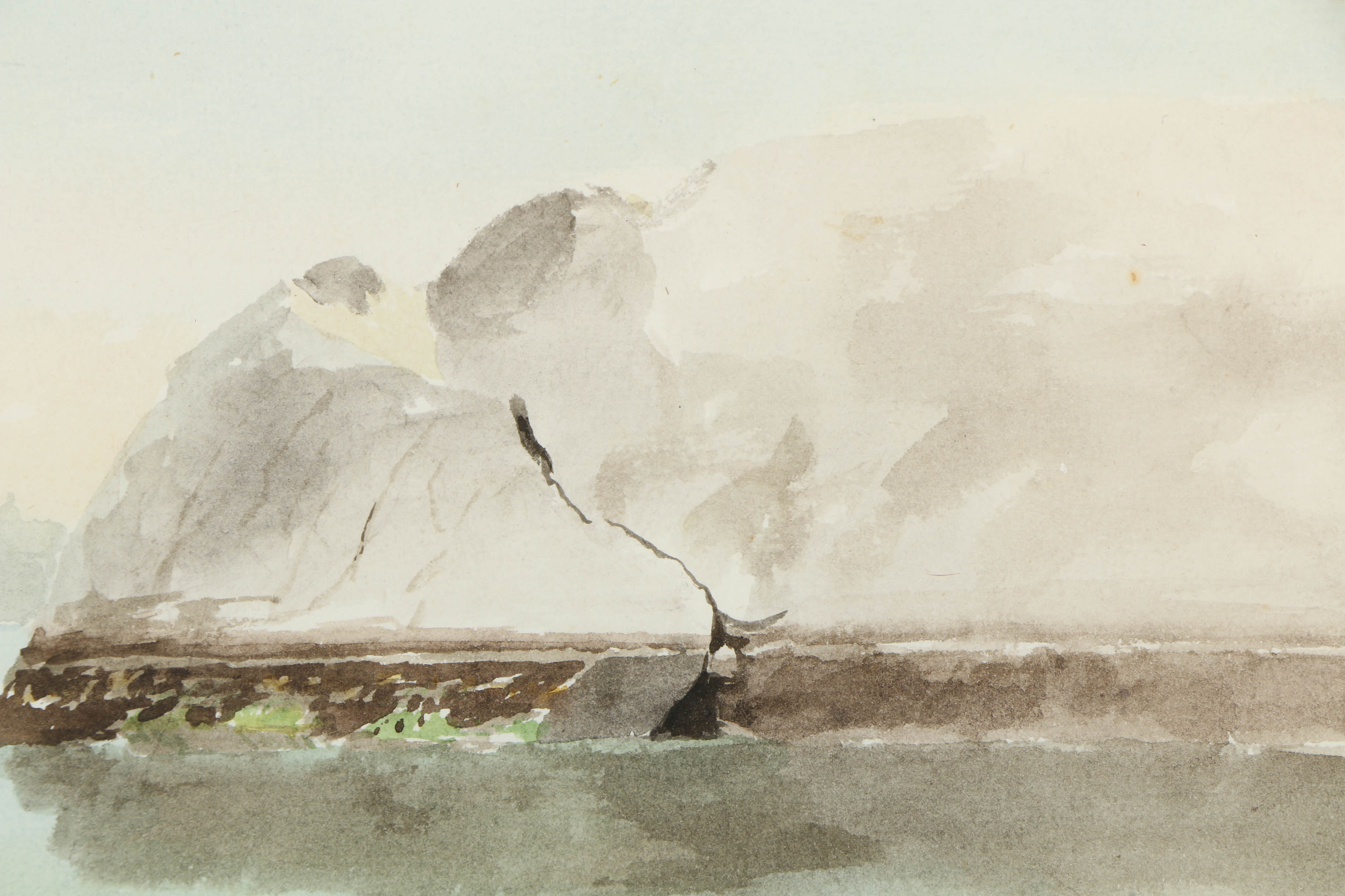 Charles D. Brownell Watercolor Painting on Paper "Brenton's Cove"