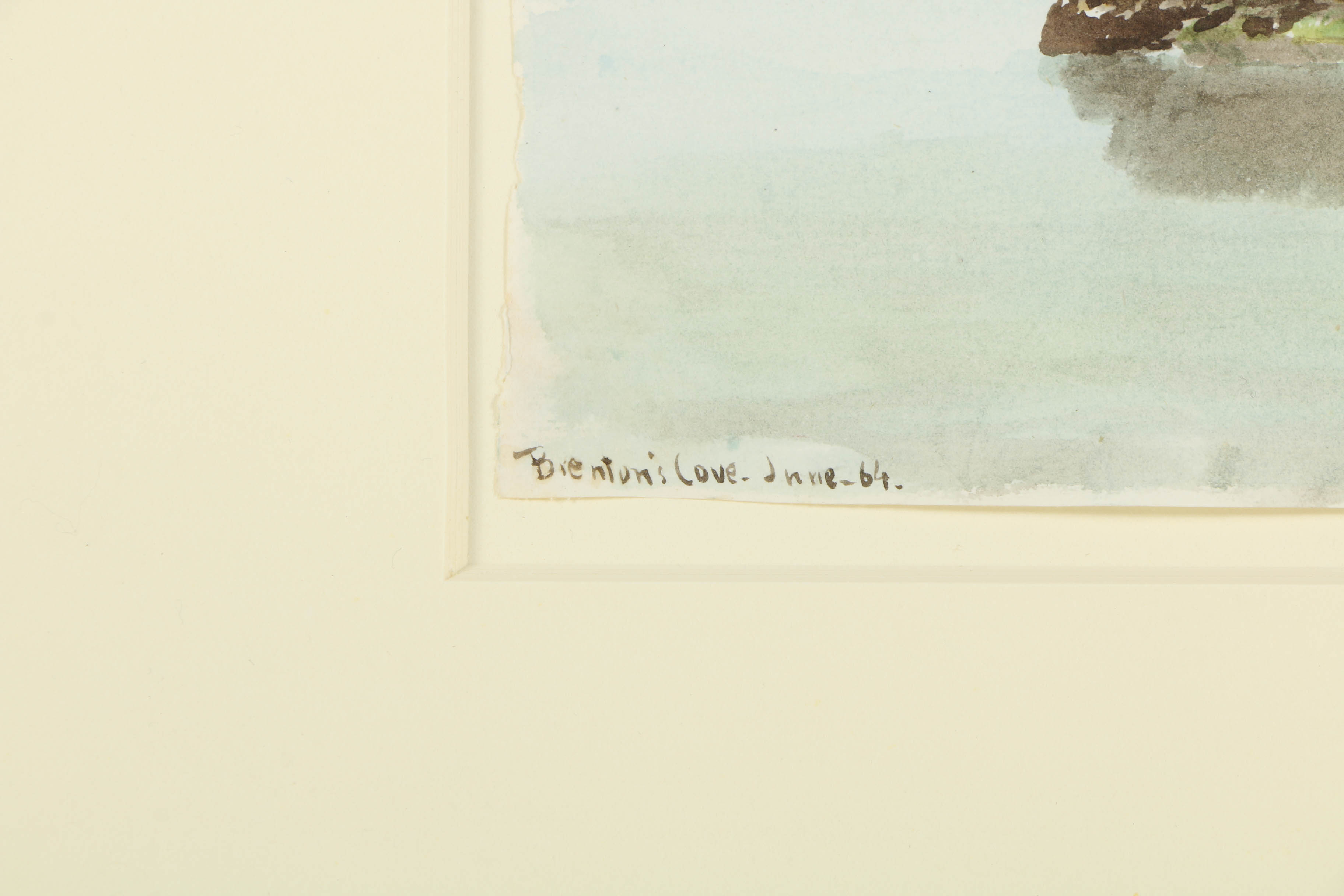 Charles D. Brownell Watercolor Painting on Paper "Brenton's Cove"