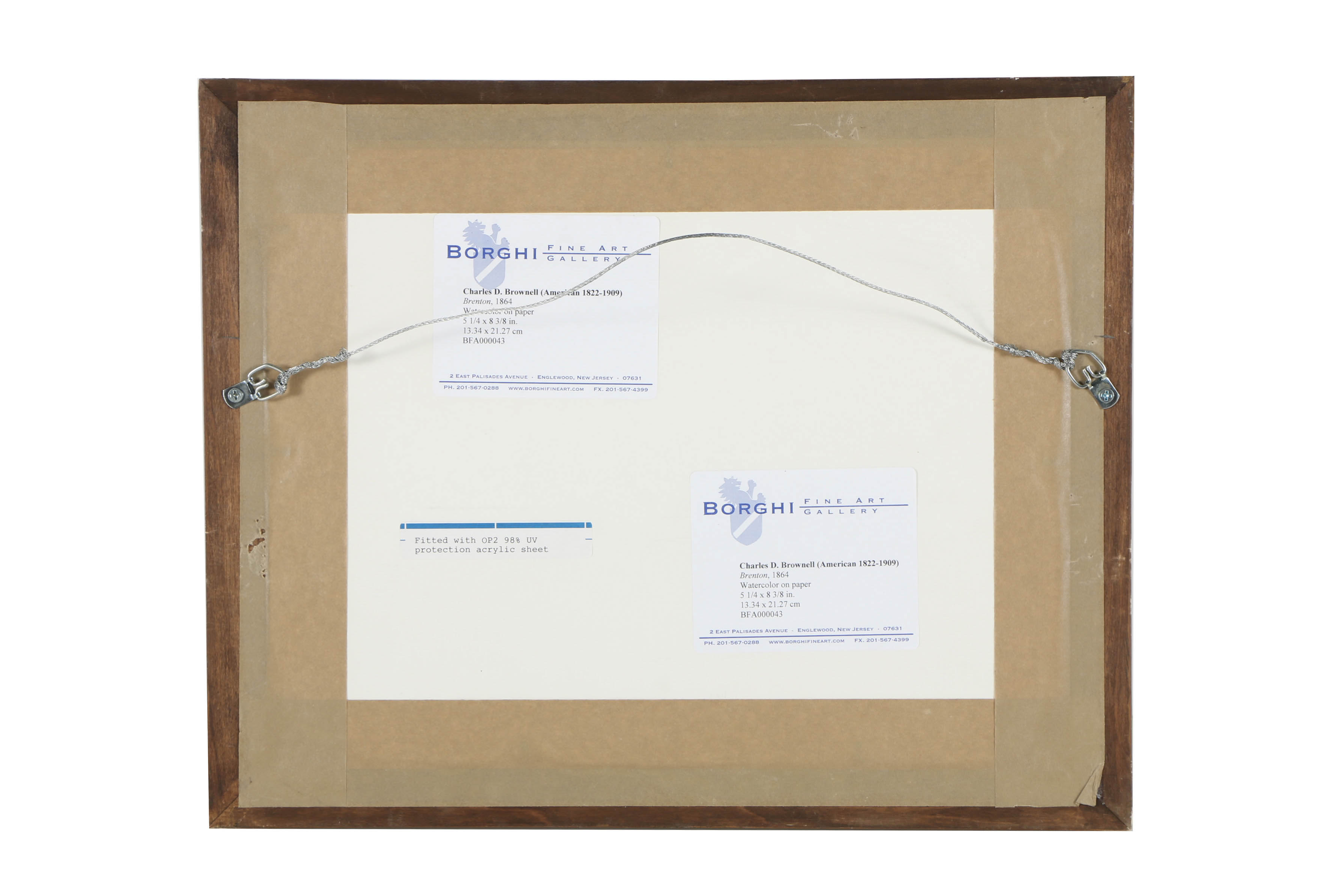 Charles D. Brownell Watercolor Painting on Paper "Brenton's Cove"