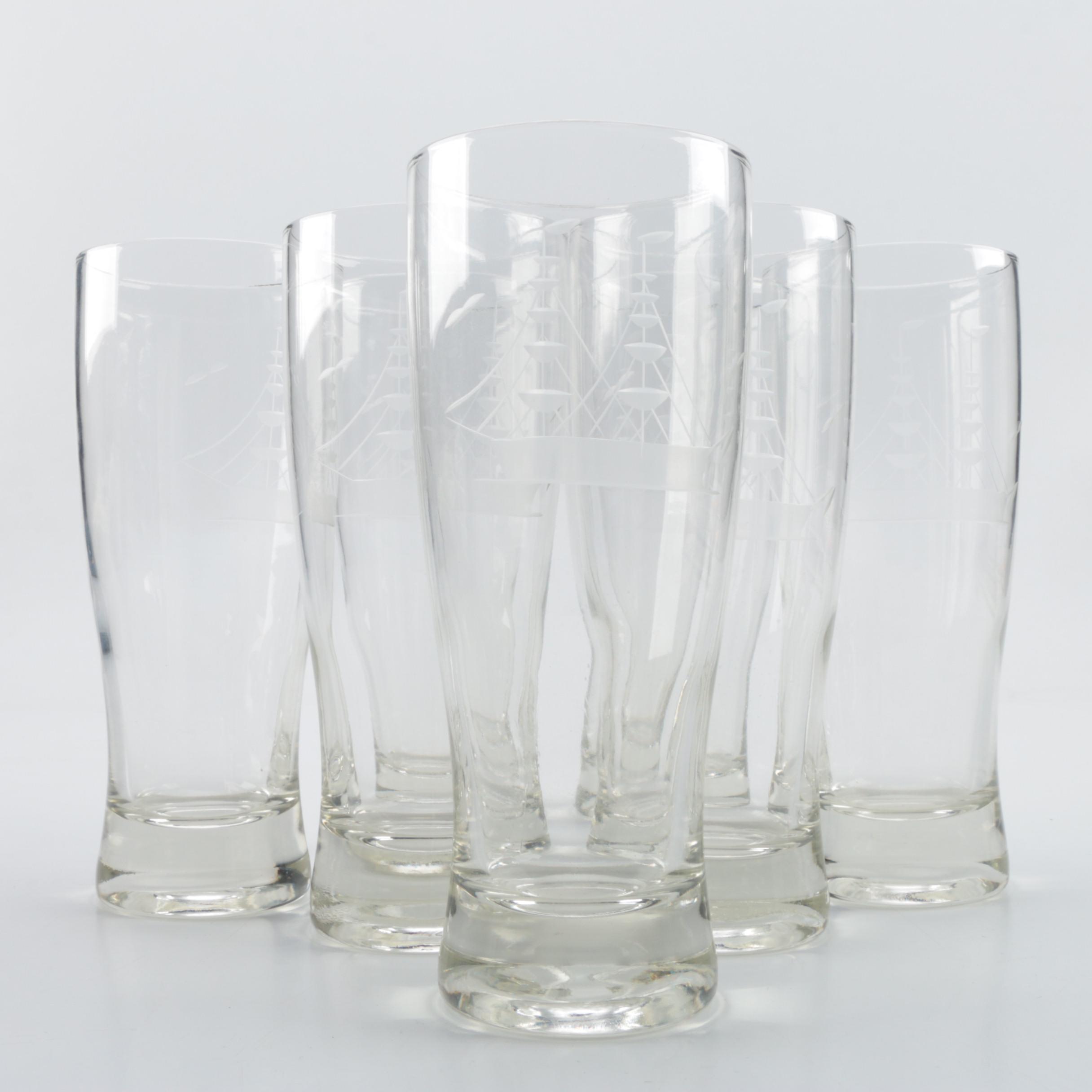 Etched Pilsner Glasses