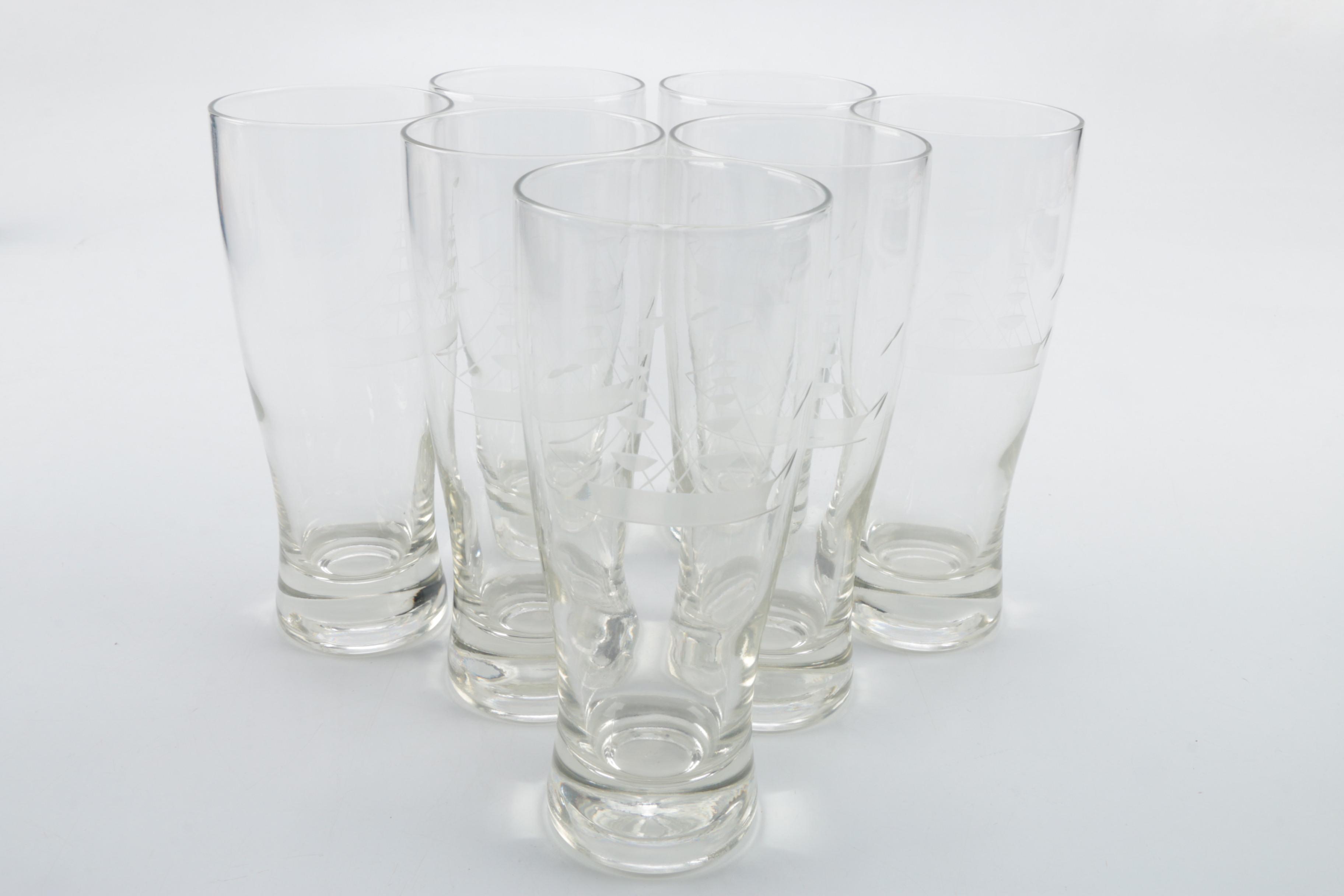 Etched Pilsner Glasses