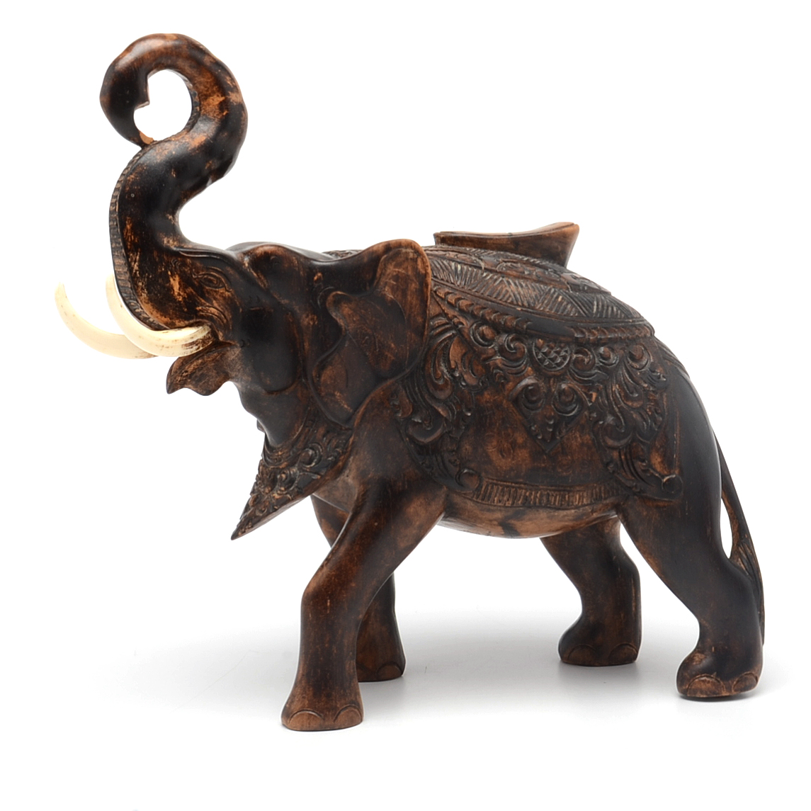 Carved Wooden Elephant Statue