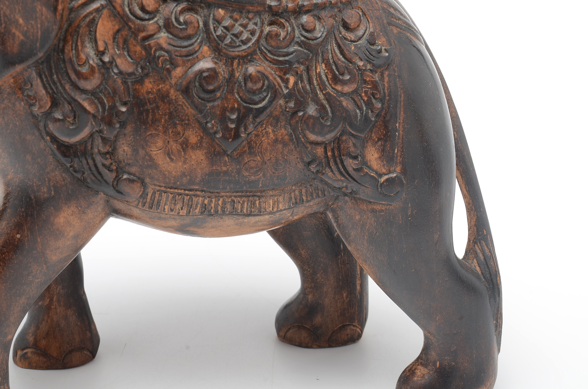 Carved Wooden Elephant Statue