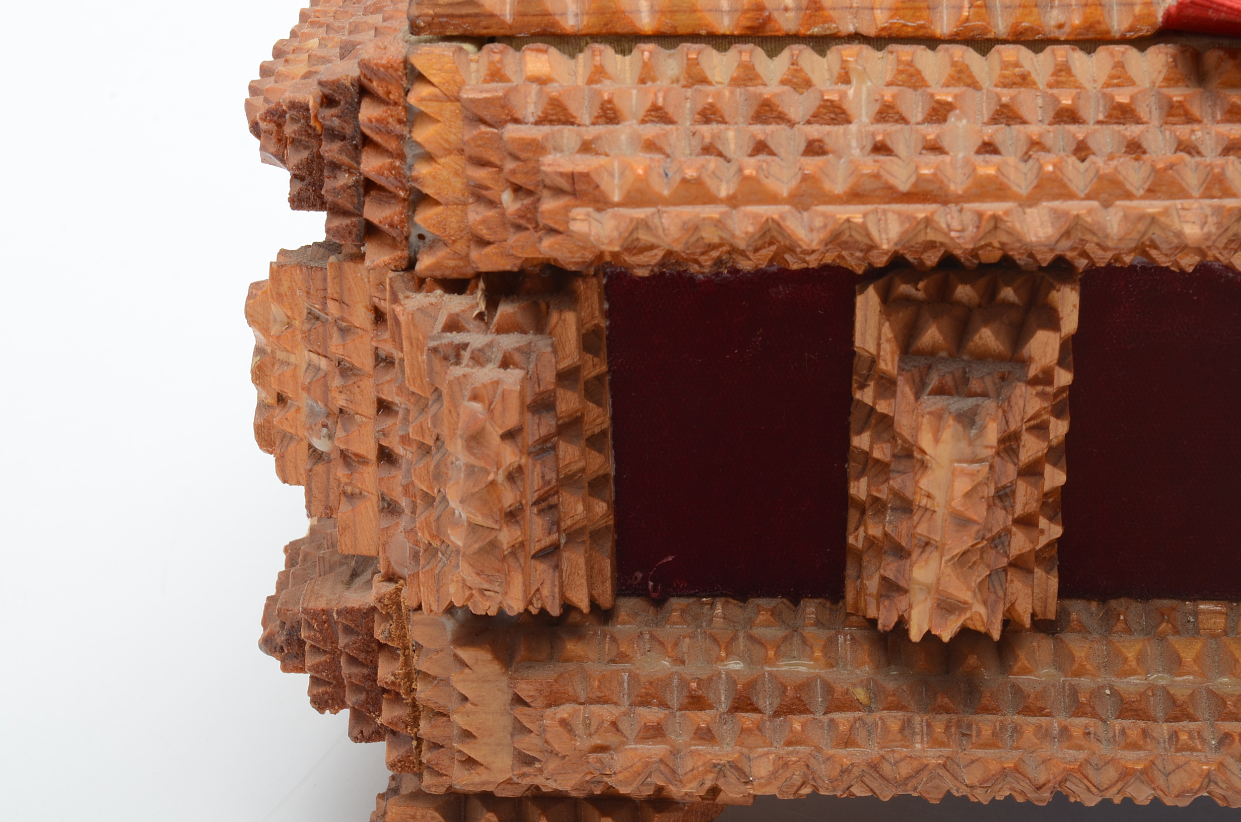 Vintage Handmade Tramp Art Box