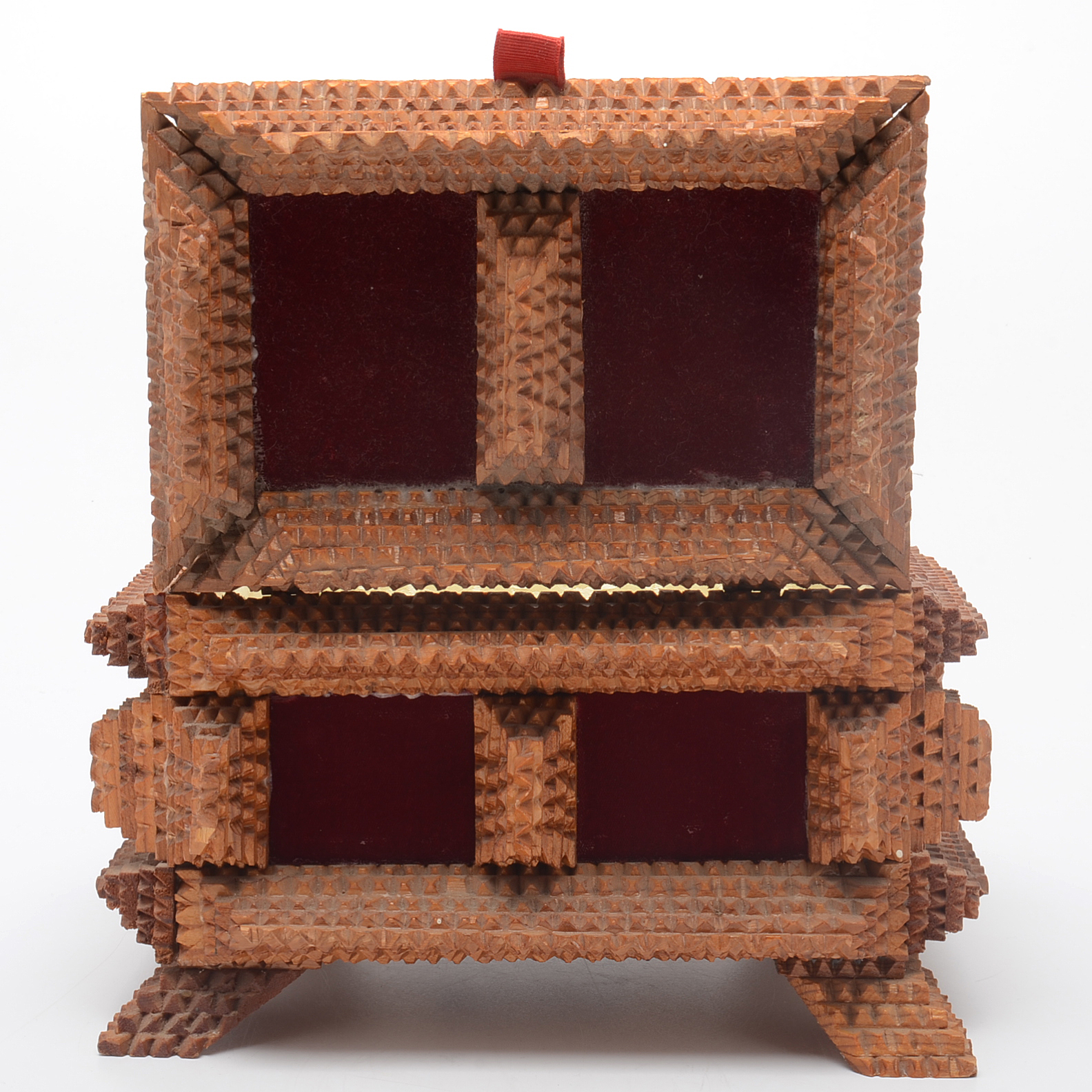 Vintage Handmade Tramp Art Box