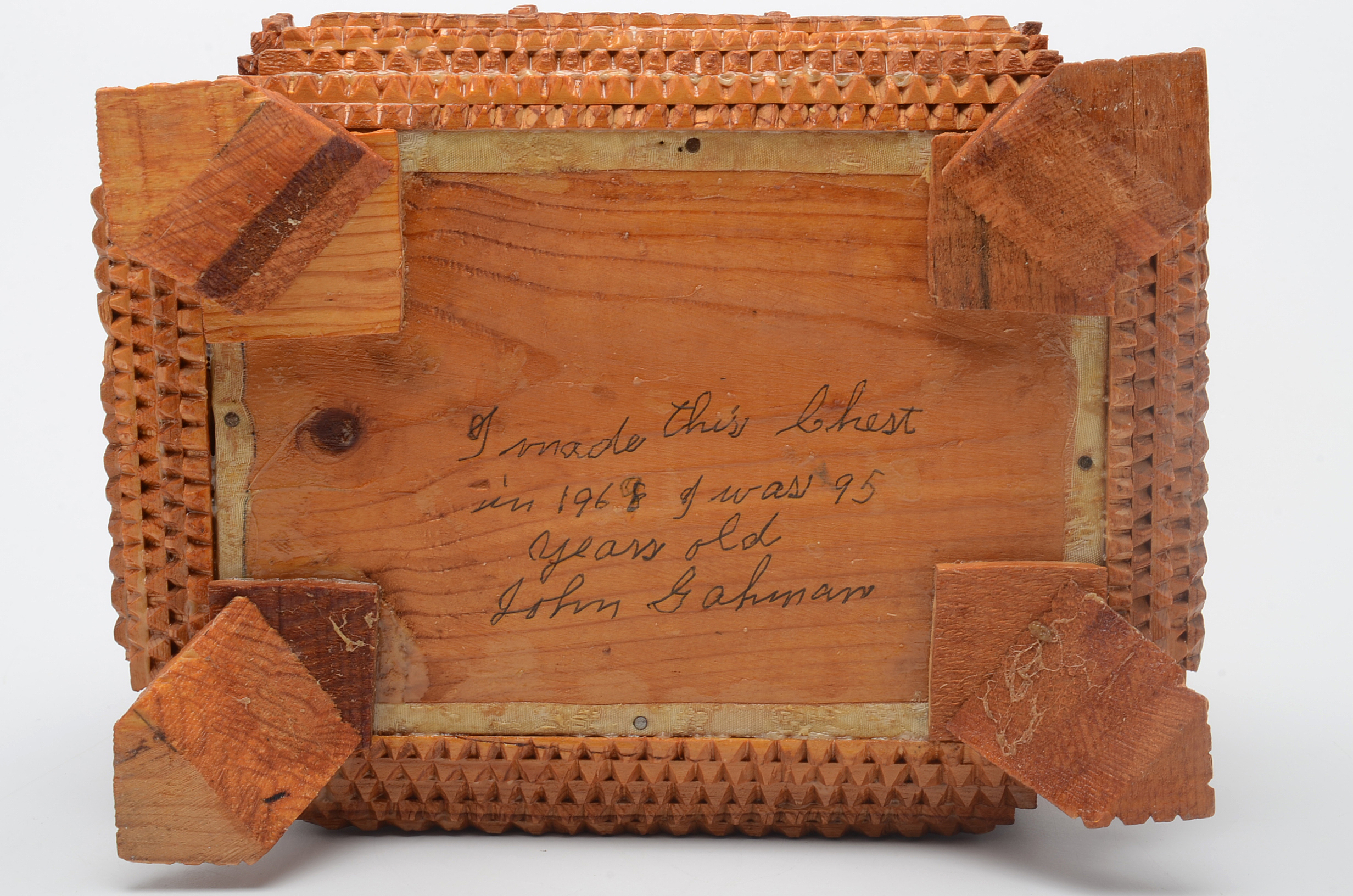 Vintage Handmade Tramp Art Box