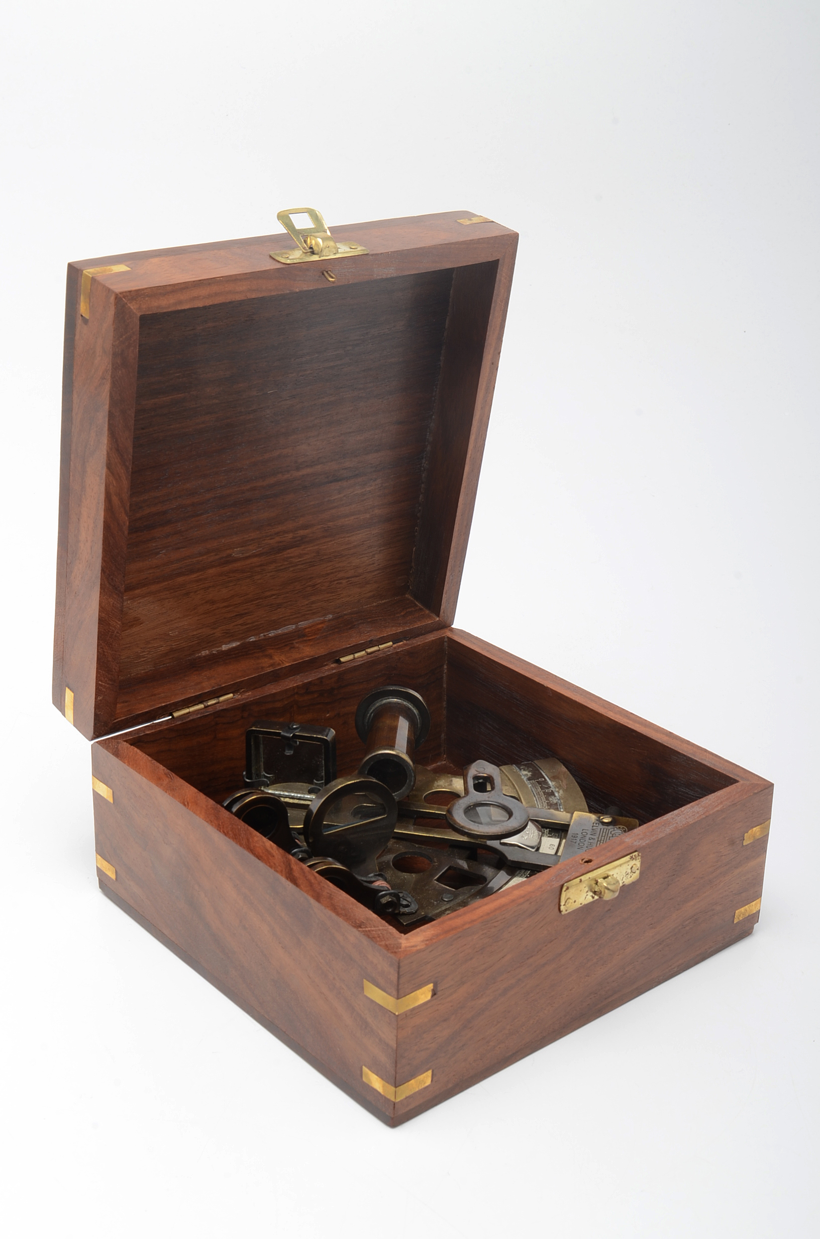 Antique Kelvin & Hughes Sextant in Walnut Box
