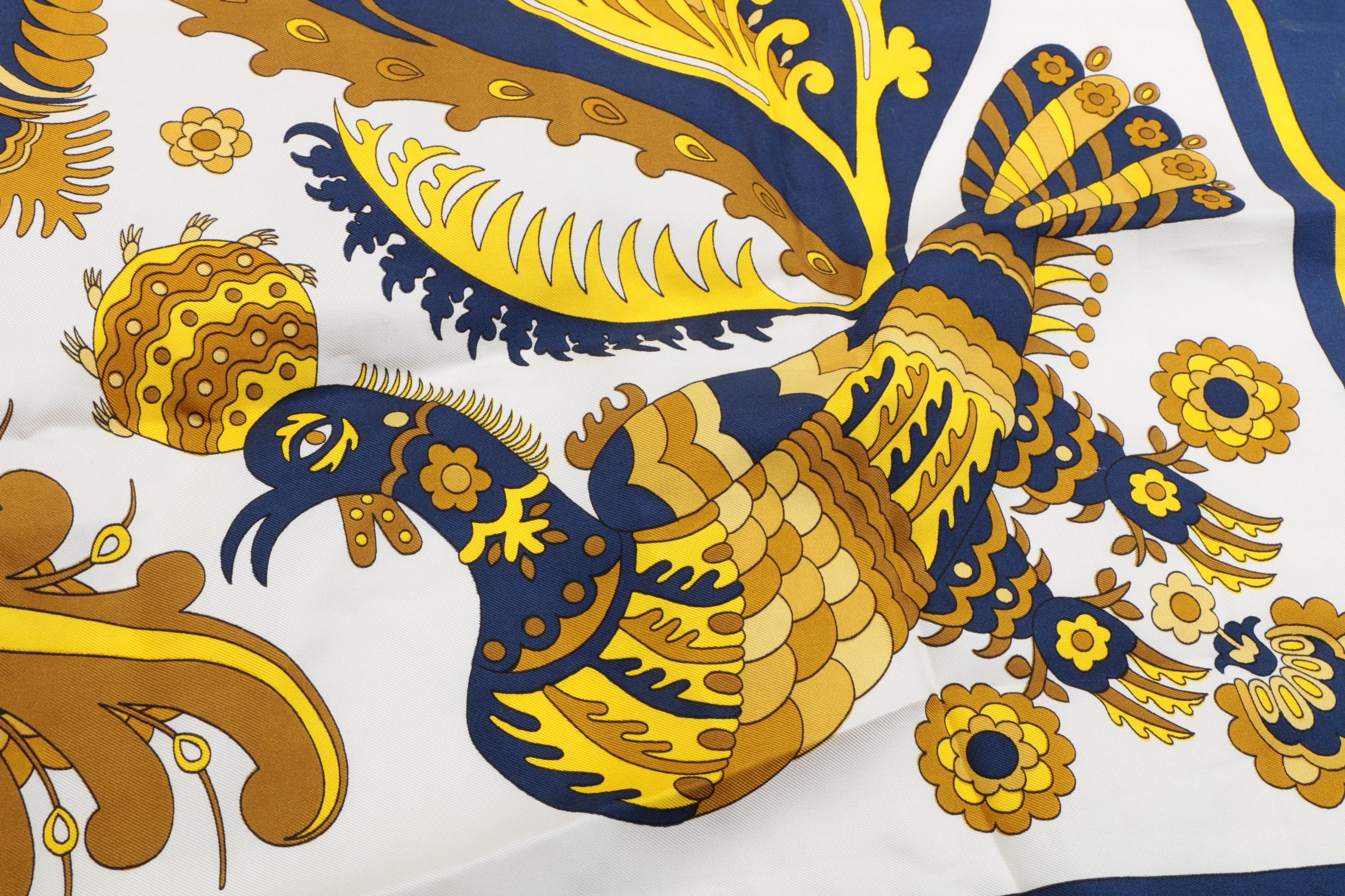 Hermès "Skyros" Silk Scarf