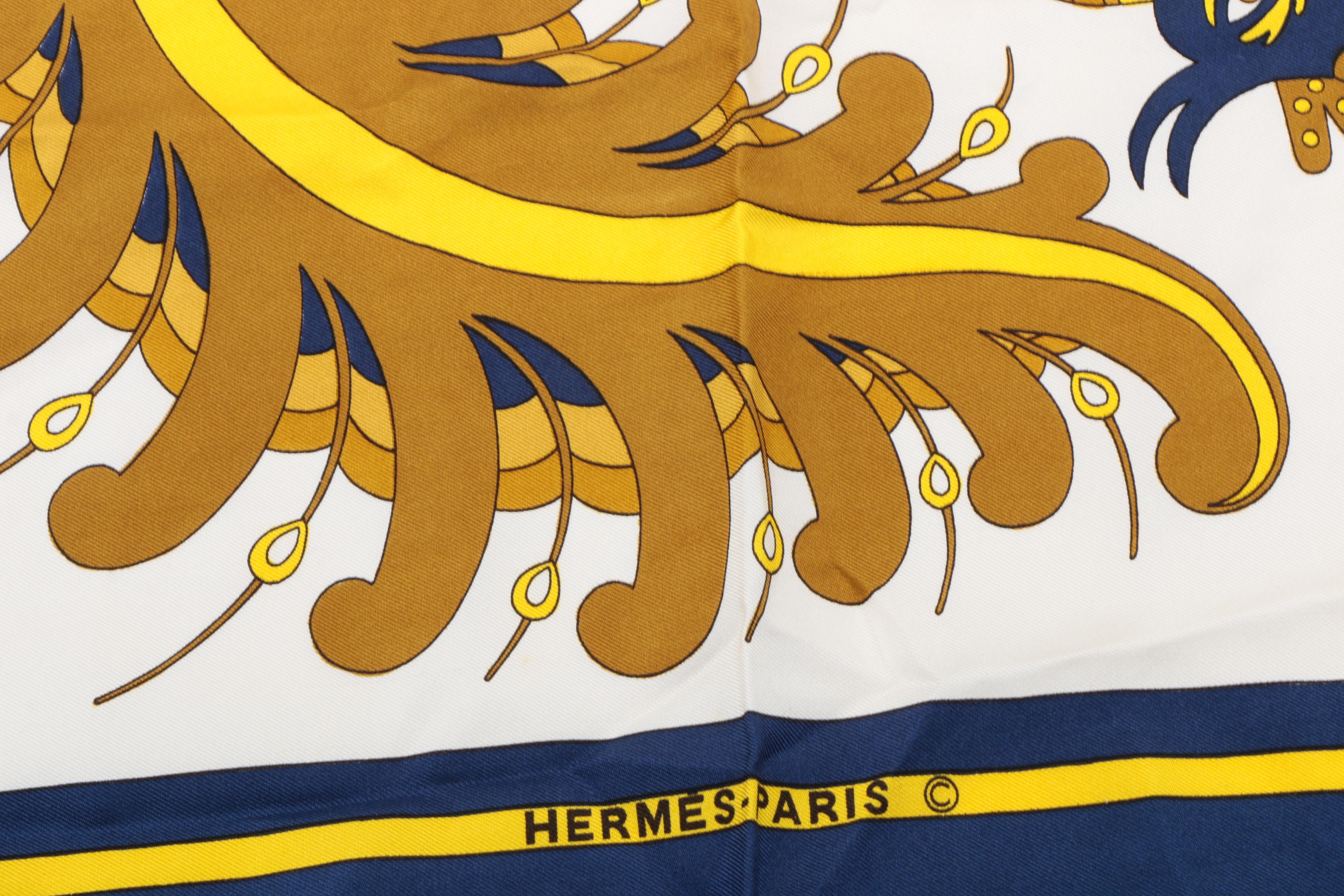 Hermès "Skyros" Silk Scarf