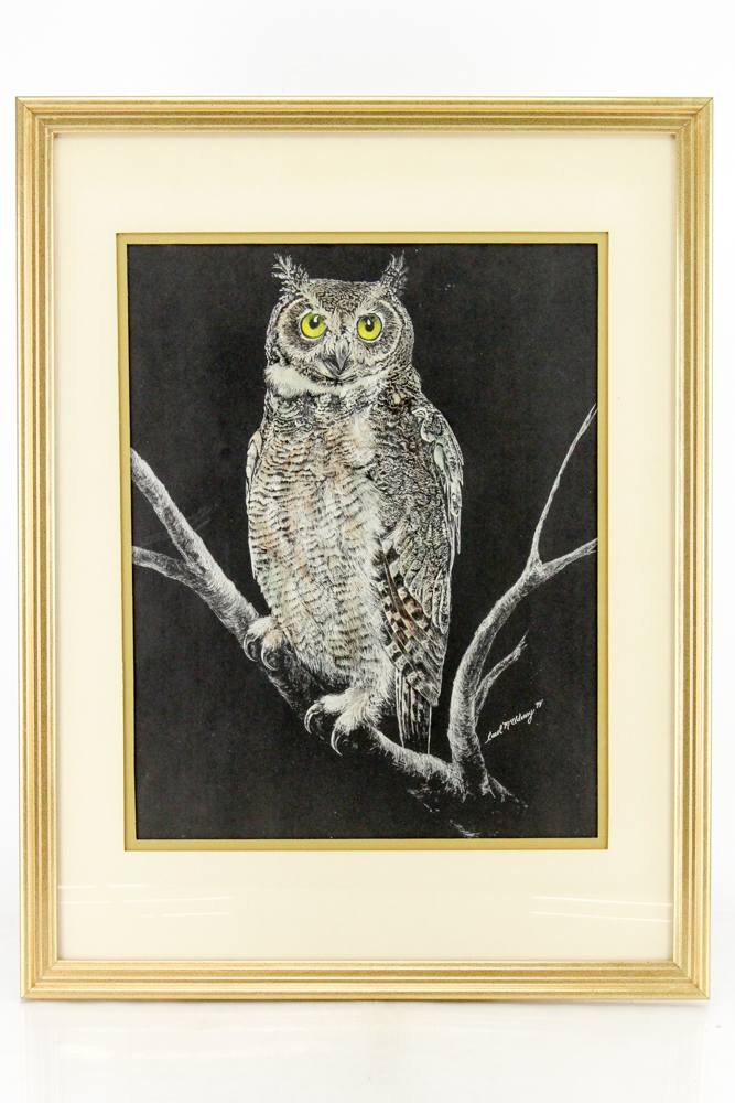 Reproduction Print After Carol McElderry Owl Portrait